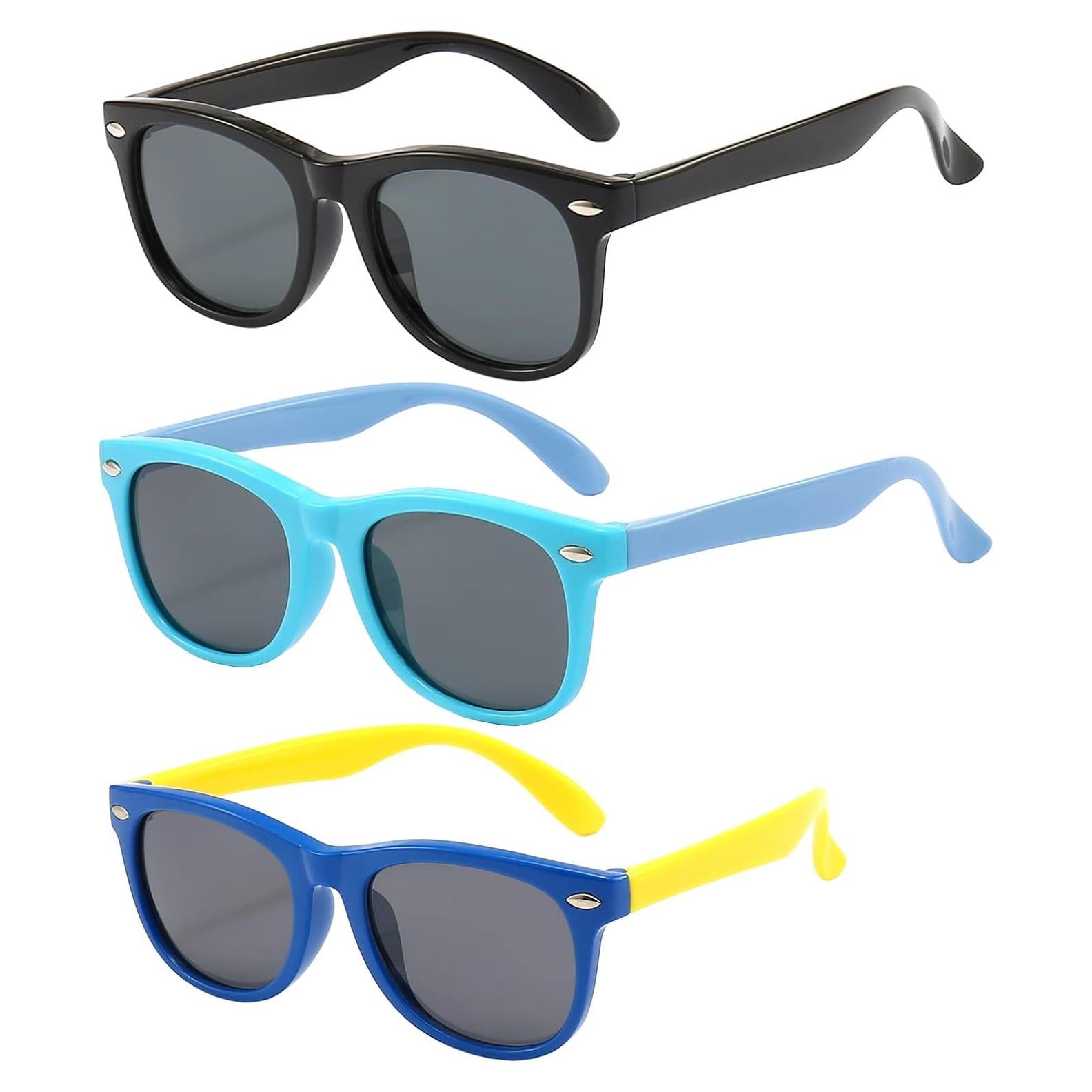 Paquete de 3 Gafas de Sol Polarizadas FANNYGO Niños 3-10 Años