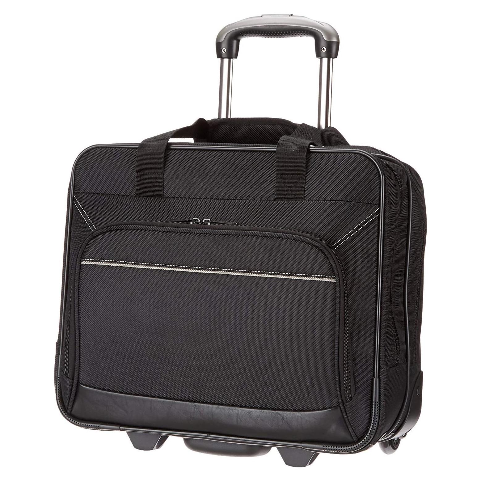 Funda para portátil con ruedas Amazon Basics 15.6" Negra