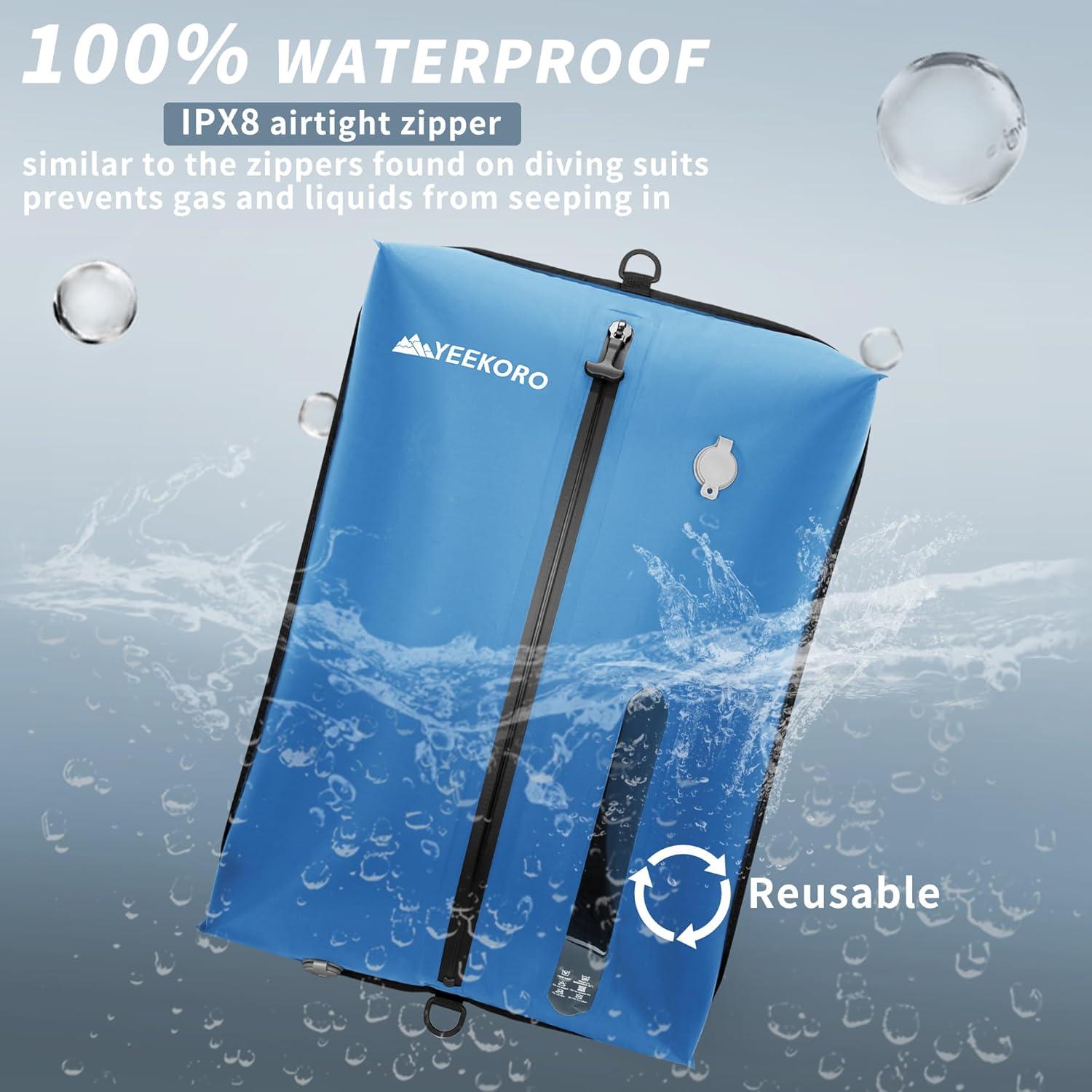 Bolsa de Vacío YEEKORO 2 PC Azul Impermeable Ahorra Espacio