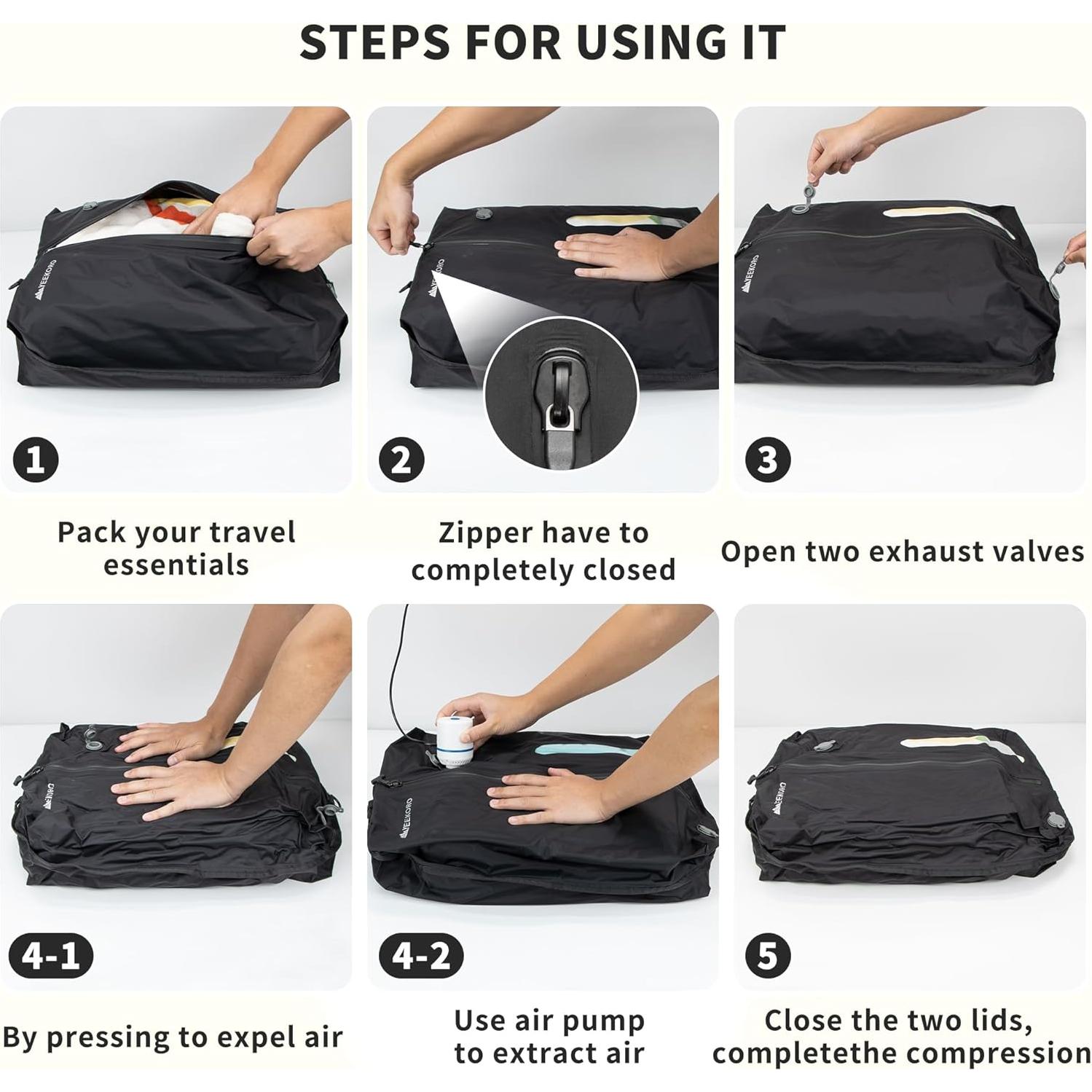 Bolsa de Vacío YEEKORO 2 PC Azul Impermeable Ahorra Espacio