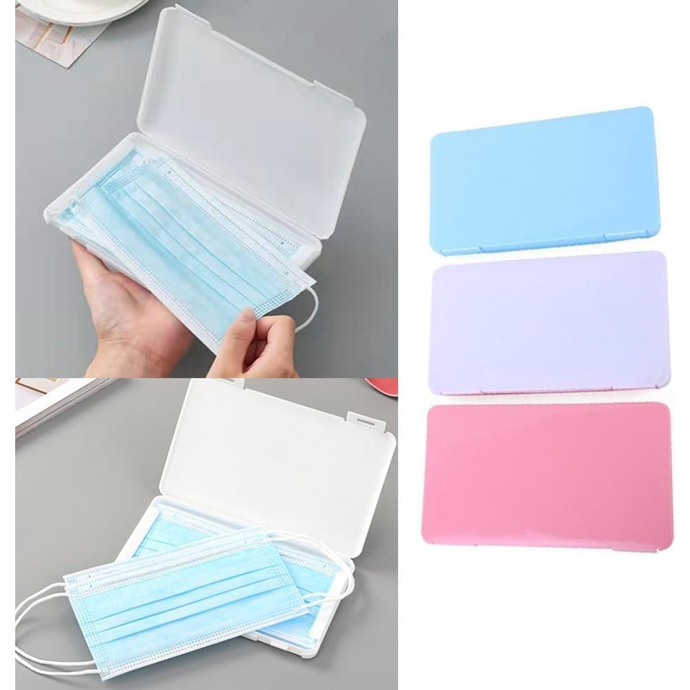Paquete de 3 cajas de almacenamiento para mascarillas DeaHea