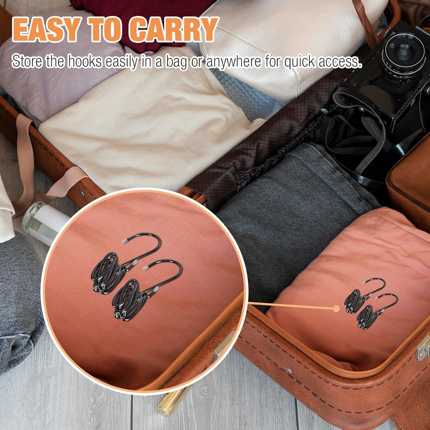 Perchas de Cadena NiHome 10-Pack Metal Negro Ahorra Espacio