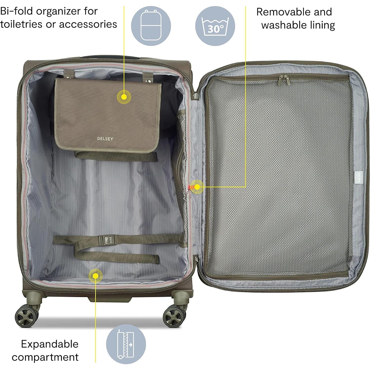 Equipaje Expandible Delsey Helium DLX 71.1 cm Azul Marino