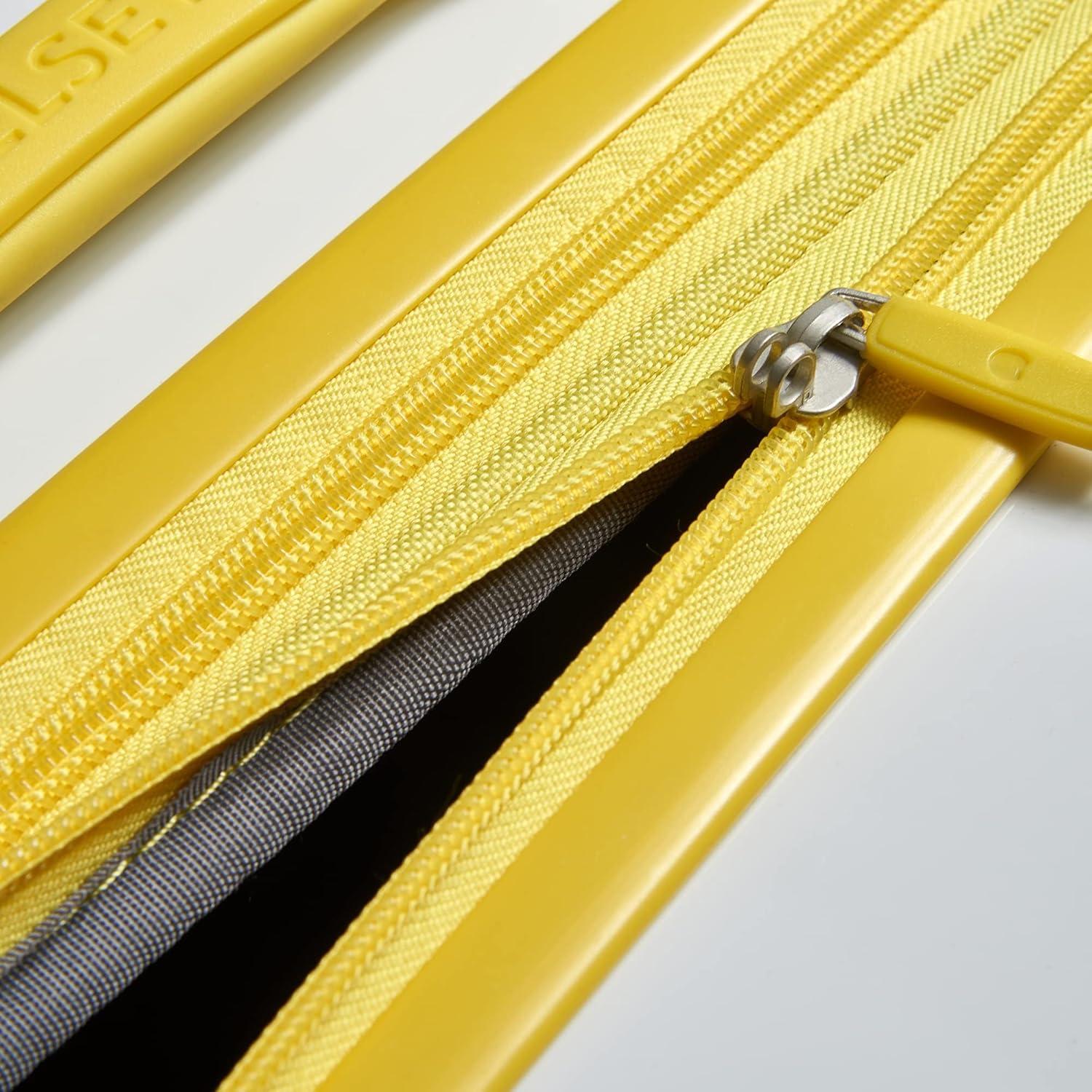 Maleta Expandible Delsey Paris Christine 71 cm Blanca con Amarillo