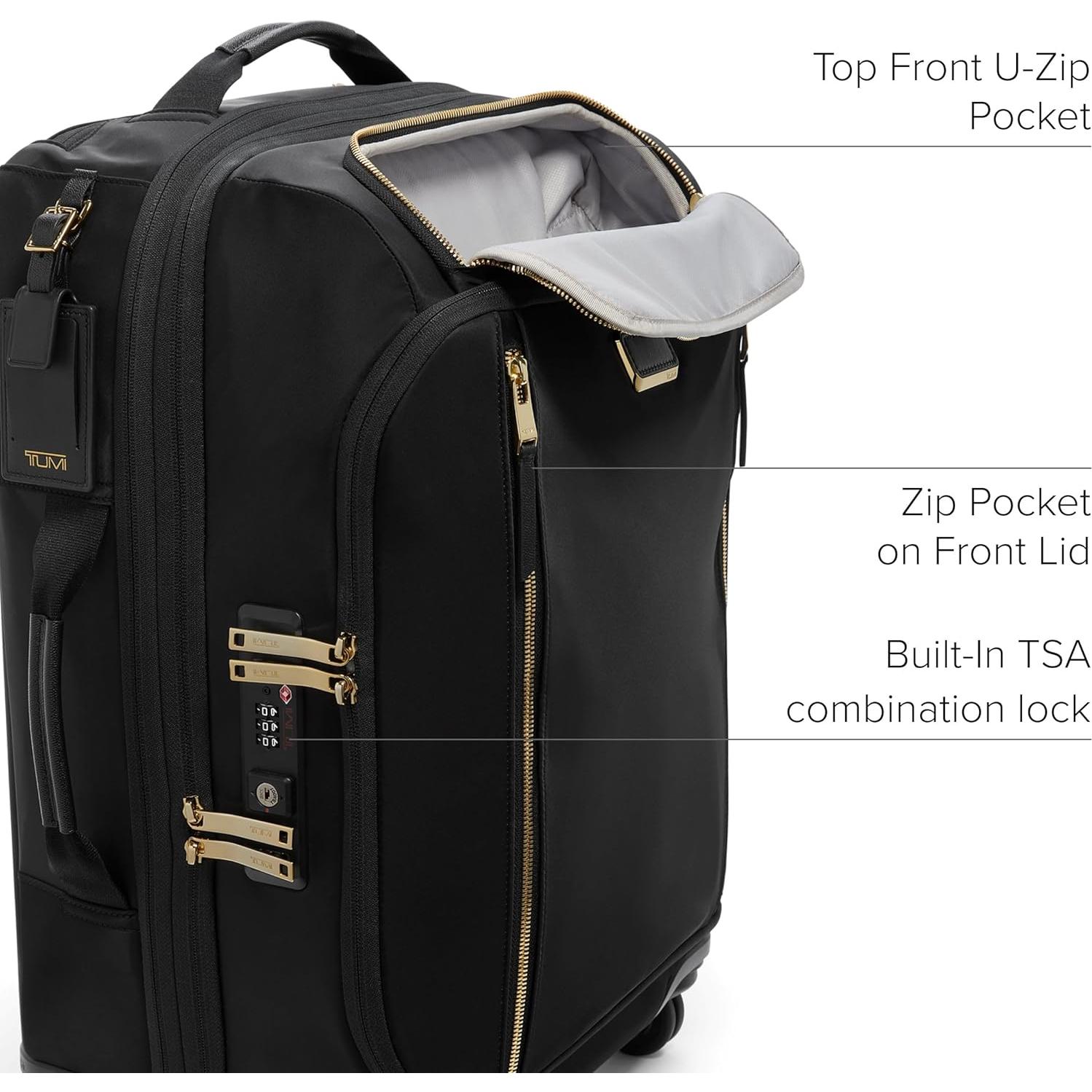 Maleta TUMI Voyageur Leger 21.8" Expandible Negra/Dorada