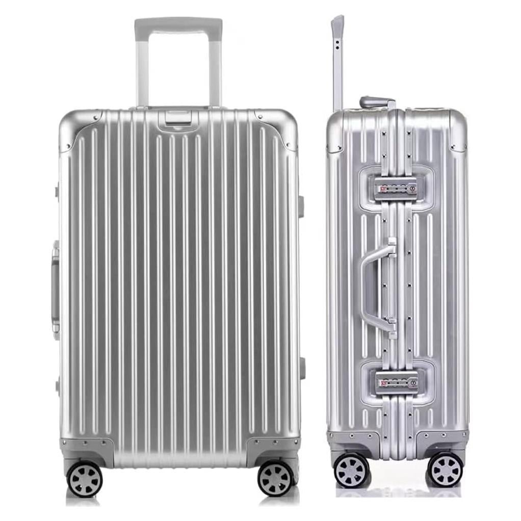 Maleta de Mano HotWay 20 Pulgadas Aluminio Plateada TSA