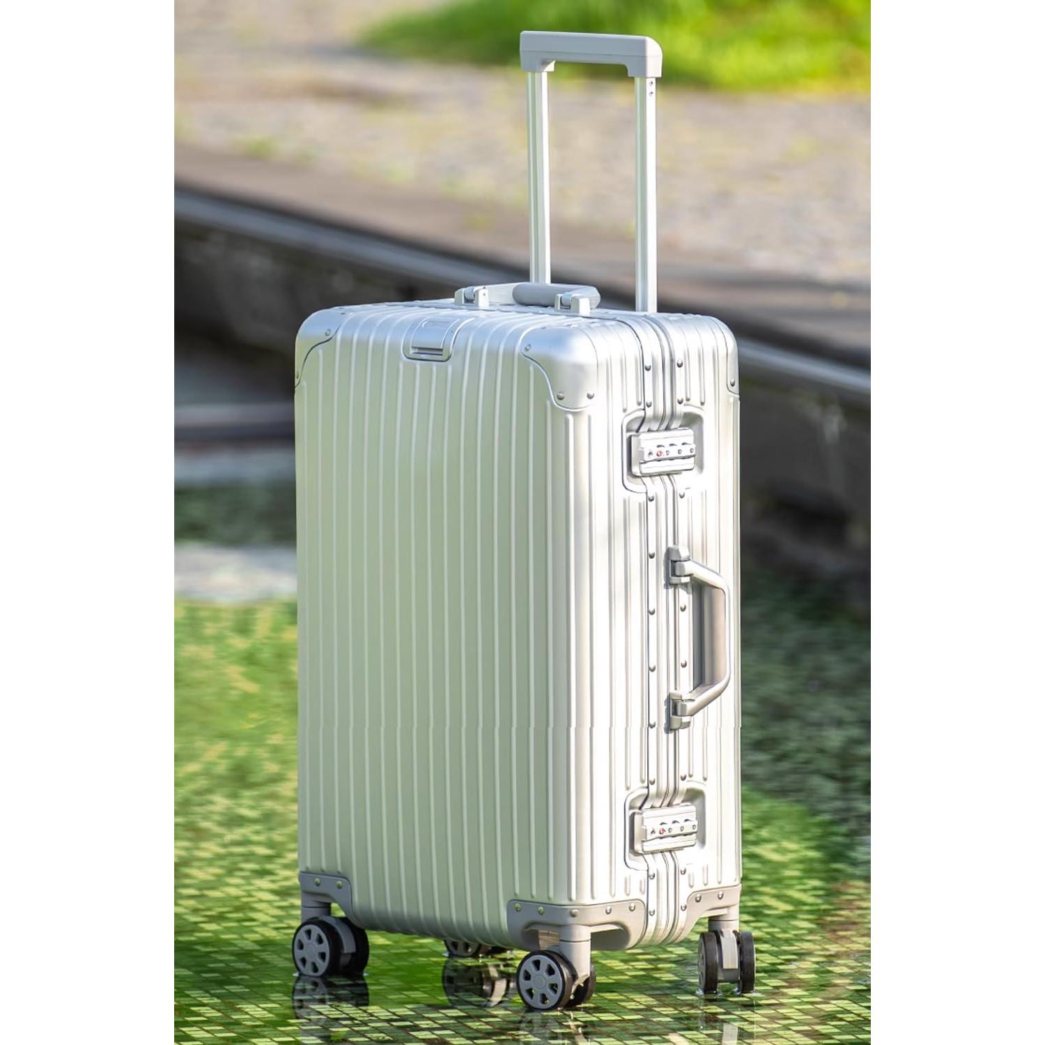 Maleta de Mano HotWay 20 Pulgadas Aluminio Plateada TSA