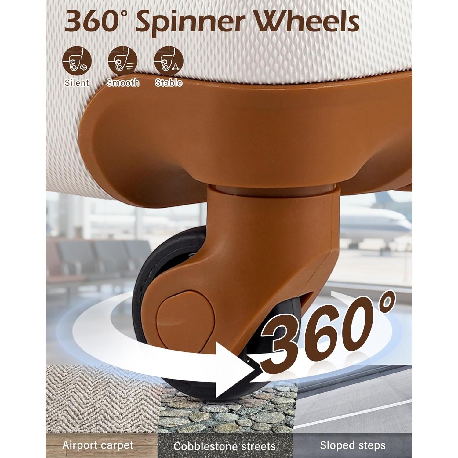 Set de Maletas de 6 Piezas Long Vacation Beige-Marrón