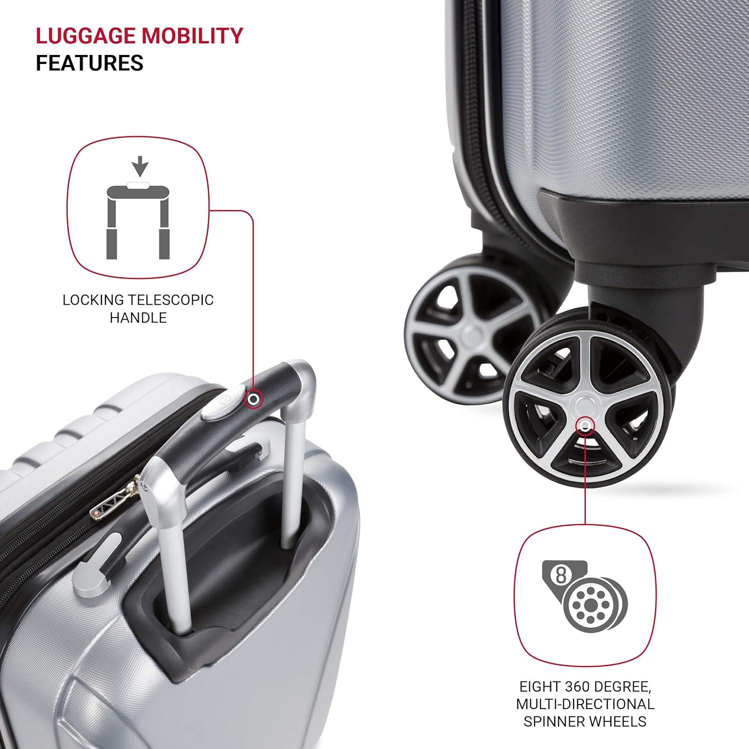 Equipaje Duro Expandible SwissGear 7585 58.4x40.6x27.9 cm Plata