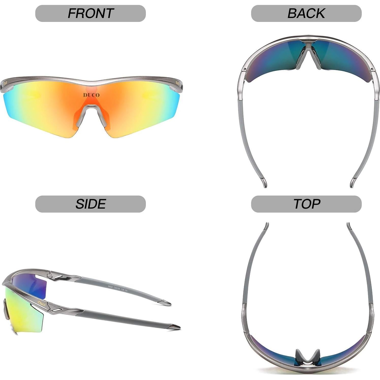 Gafas de sol deportivas DUCO con 5 lentes intercambiables