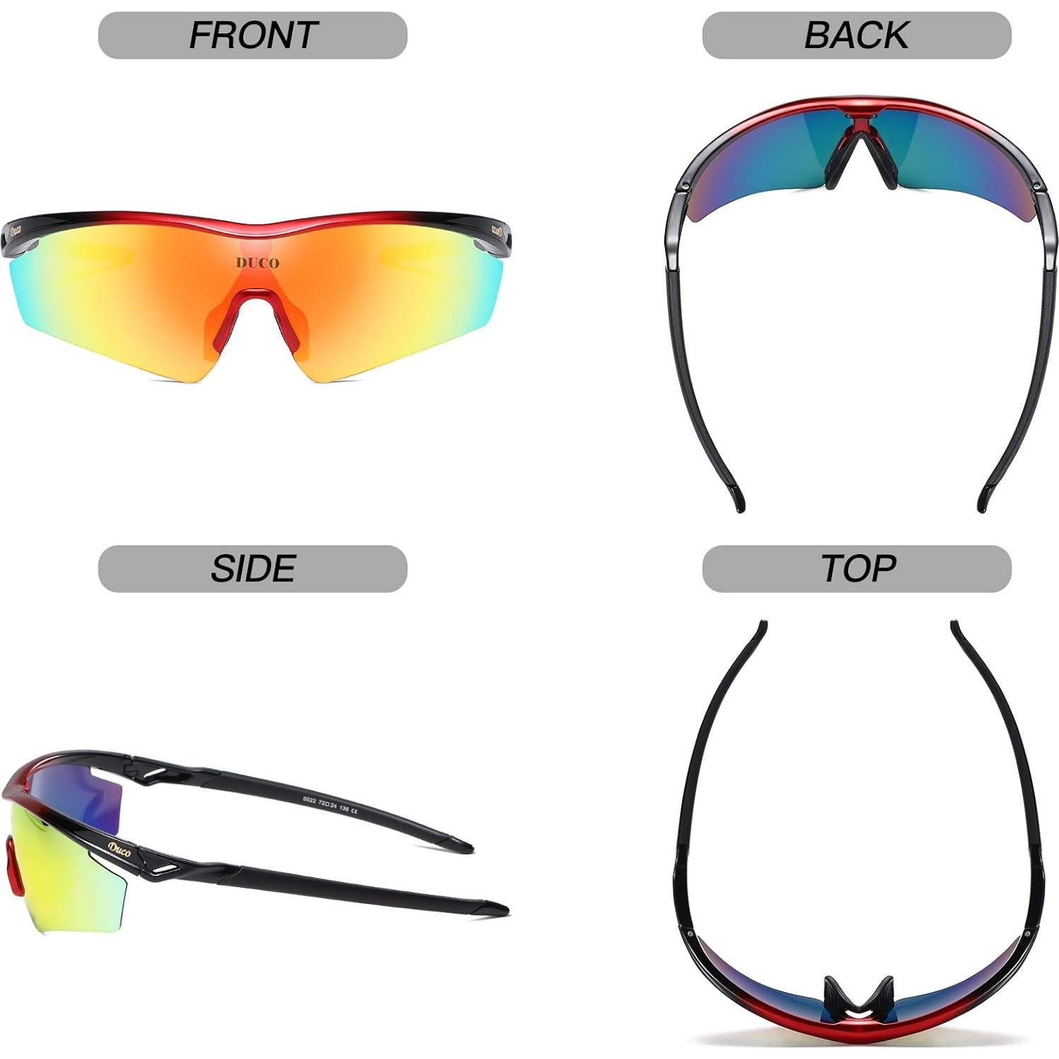Gafas de sol deportivas DUCO con 5 lentes intercambiables