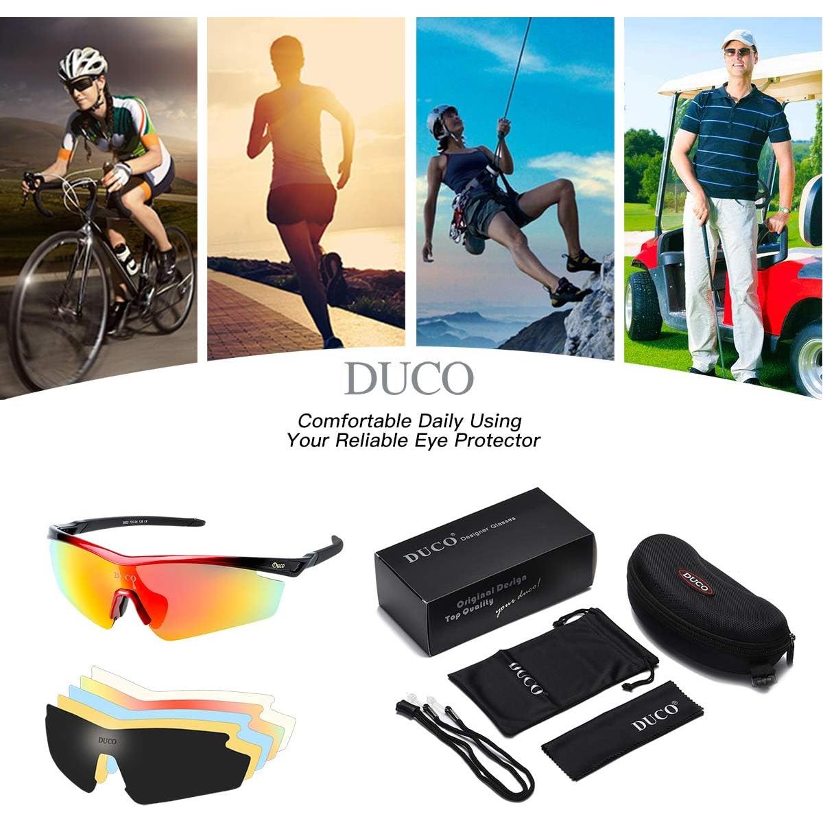 Gafas de sol deportivas DUCO con 5 lentes intercambiables