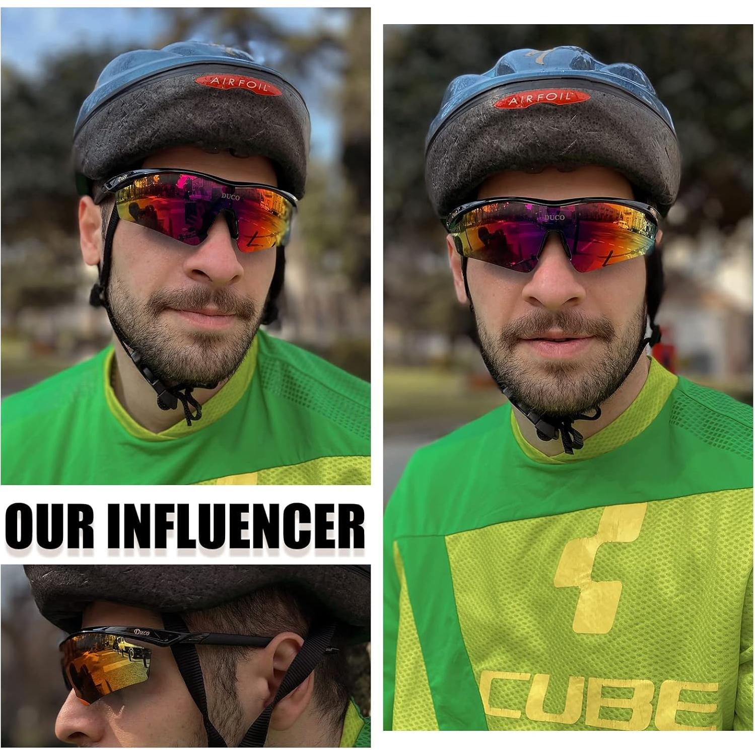 Gafas de sol deportivas DUCO con 5 lentes intercambiables