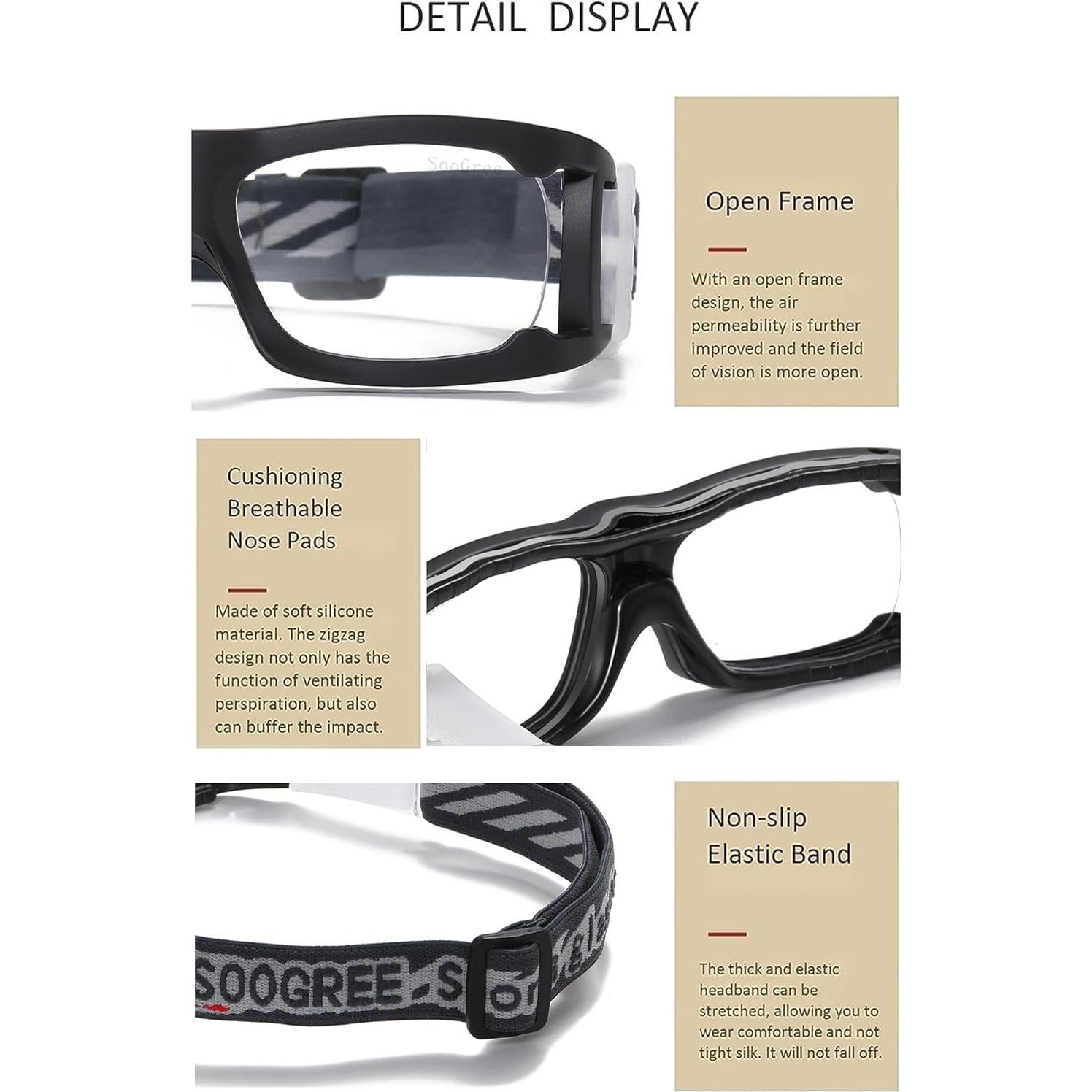 Gafas deportivas SooGree 8012 antiempañante para baloncesto