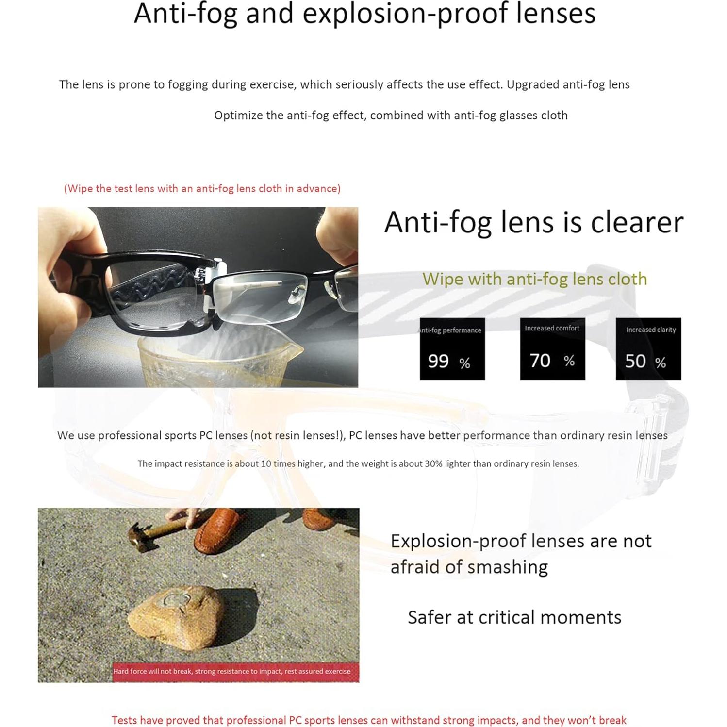 Gafas deportivas SooGree 8012 anti-vaho para baloncesto