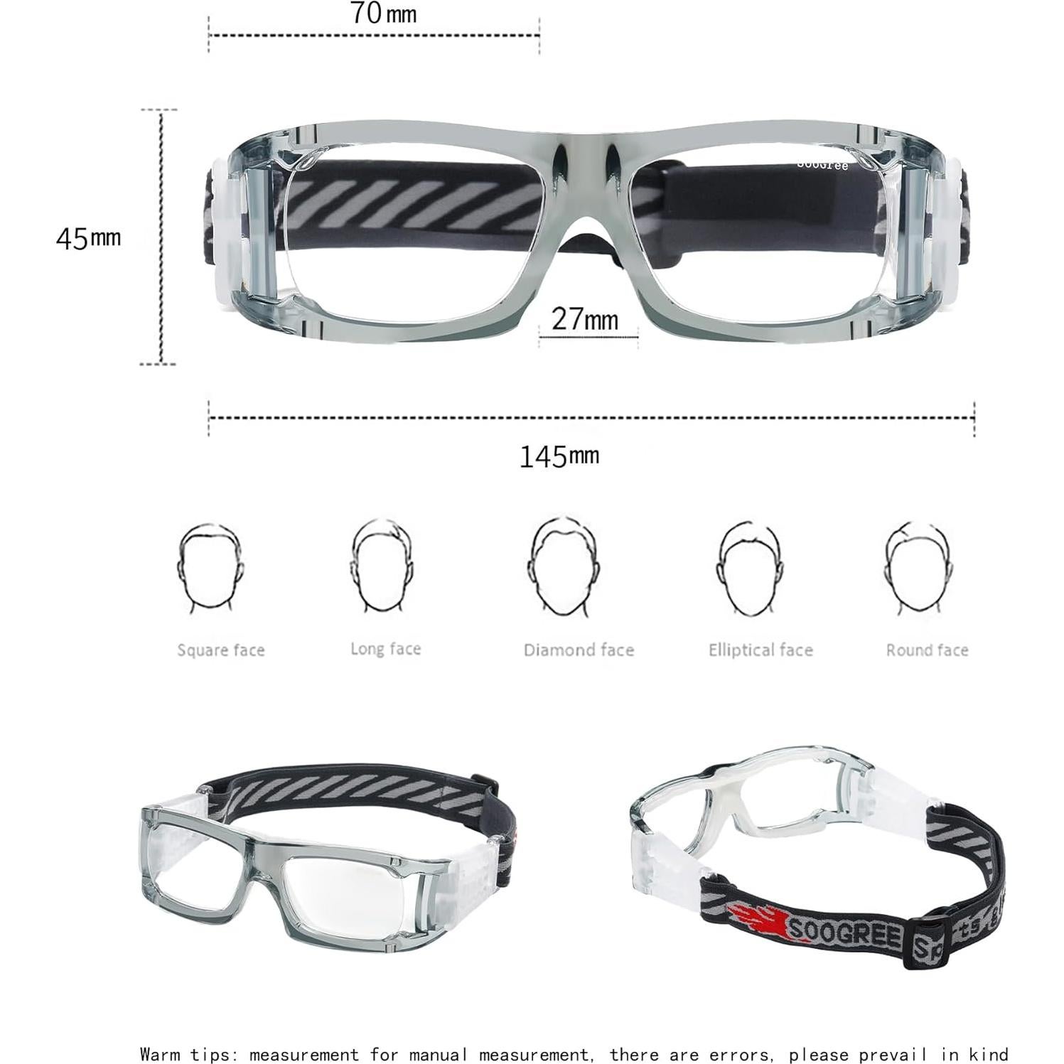 Gafas deportivas SooGree 8012 antiempañantes para baloncesto