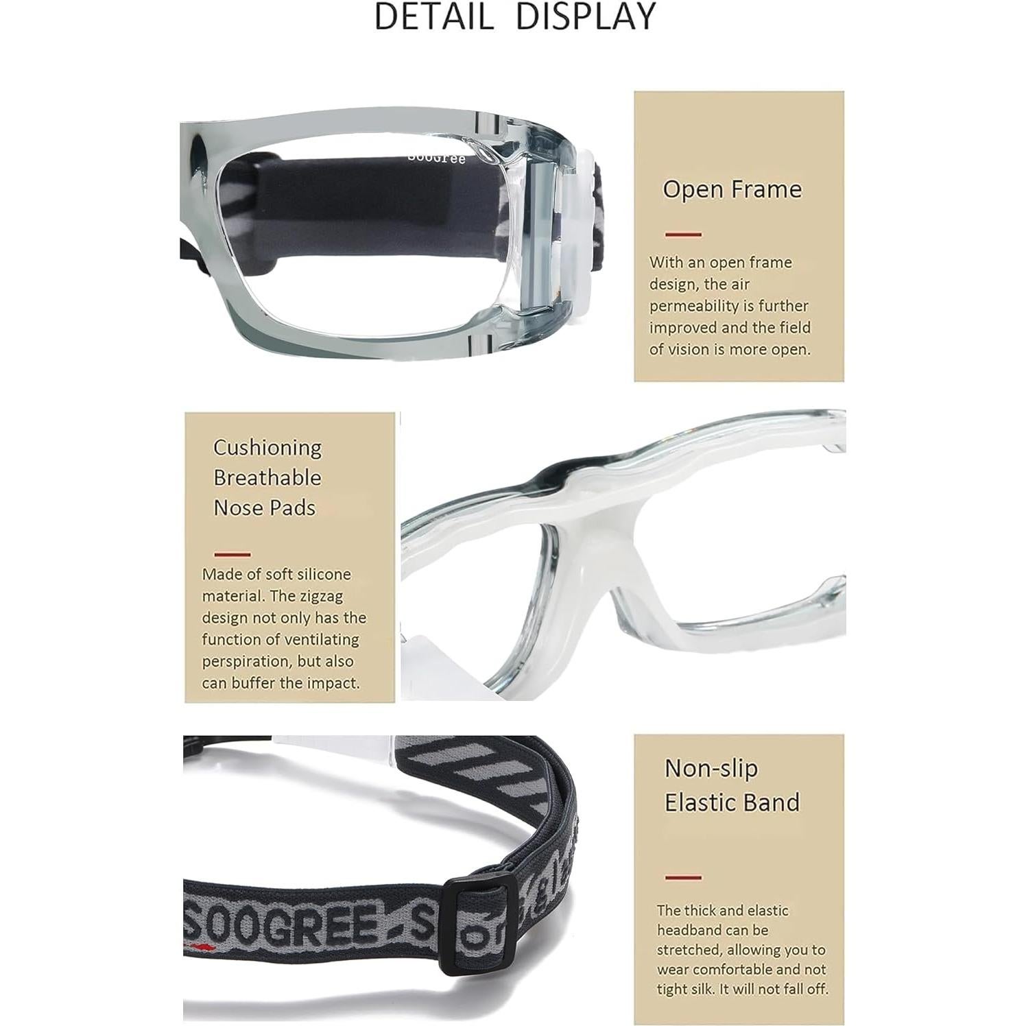 Gafas deportivas SooGree 8012 antiempañantes para baloncesto