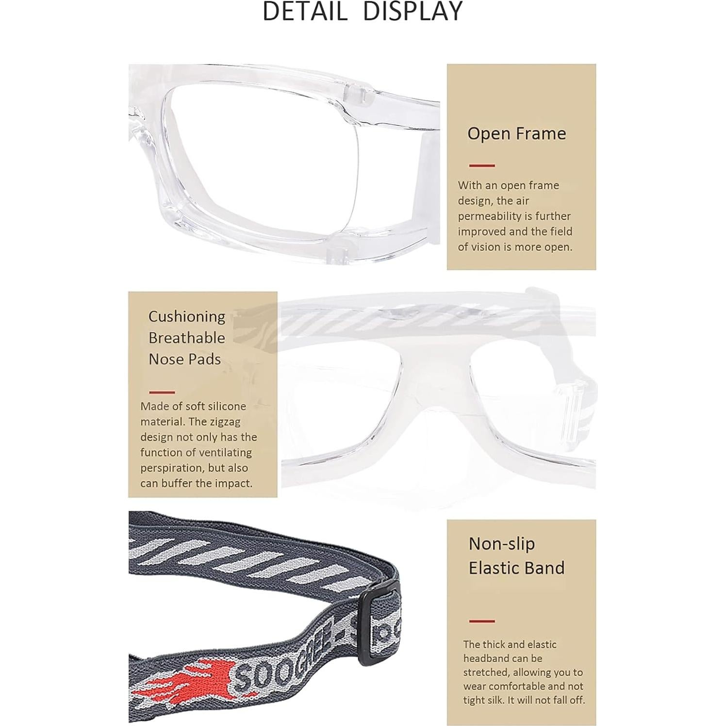 Gafas deportivas SooGree 8012 anti-vaho para baloncesto