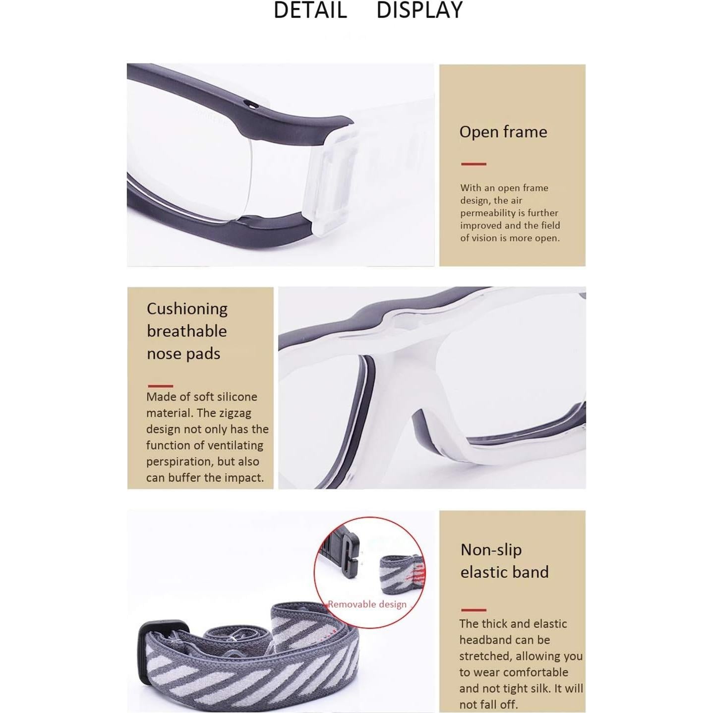 Gafas deportivas SooGree 8012 para baloncesto antiempañantes