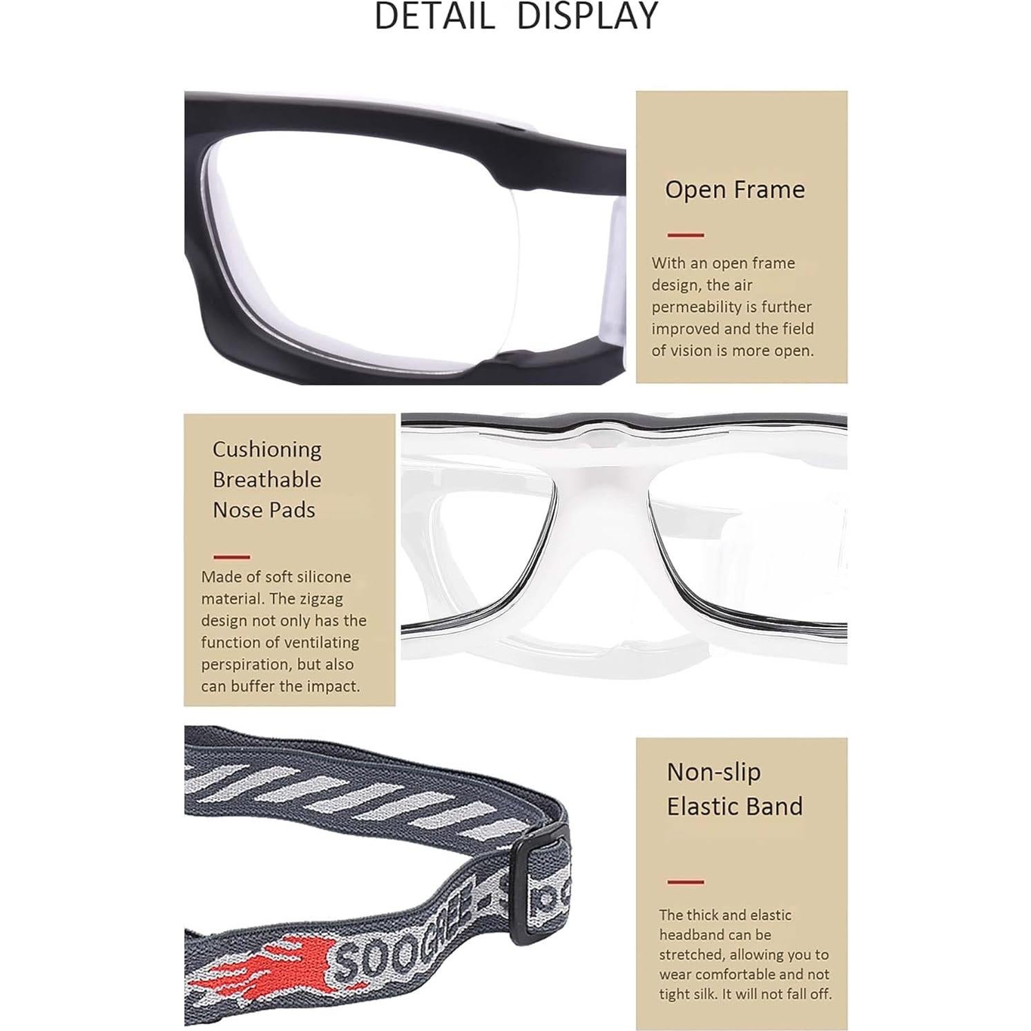 Gafas deportivas SooGree 8012 antiempañante para baloncesto