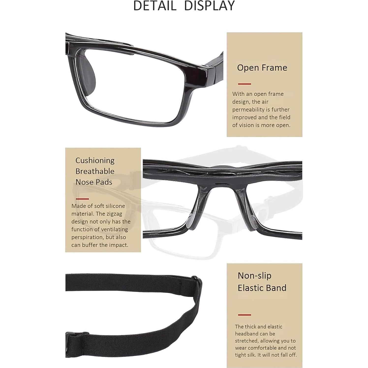 Gafas de Seguridad SooGree Deportivas con Lentes Reemplazables