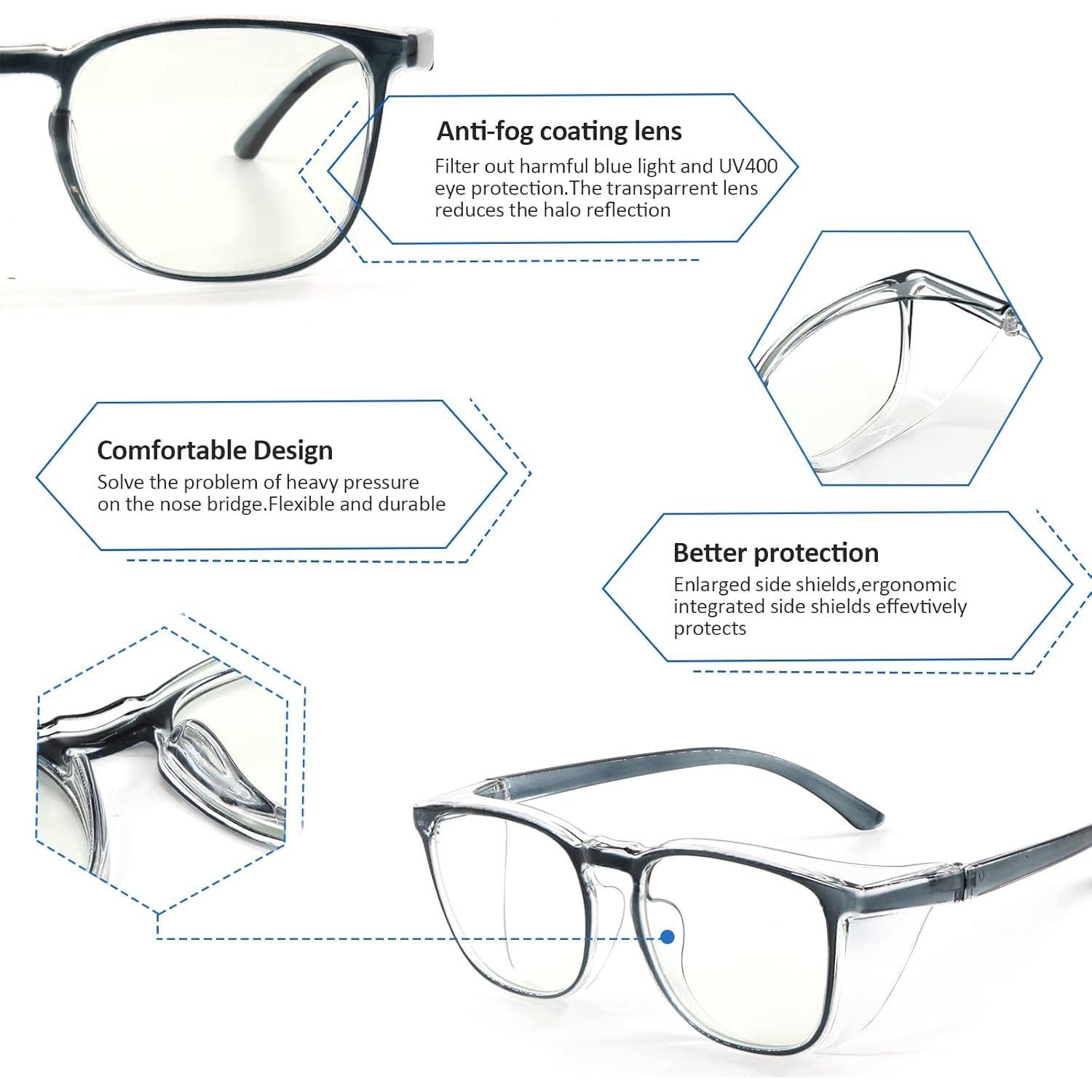 Gafas de Seguridad Outray Antivaho y Antiluz Azul