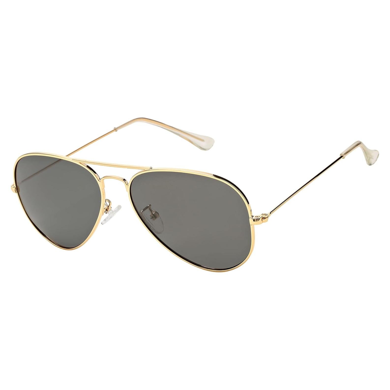 Gafas de sol aviador Braylenz polarizadas UV 100% gris dorado