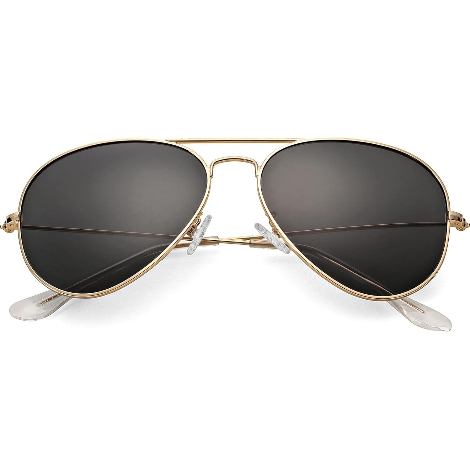 Gafas de sol aviador Braylenz polarizadas UV 100% gris dorado