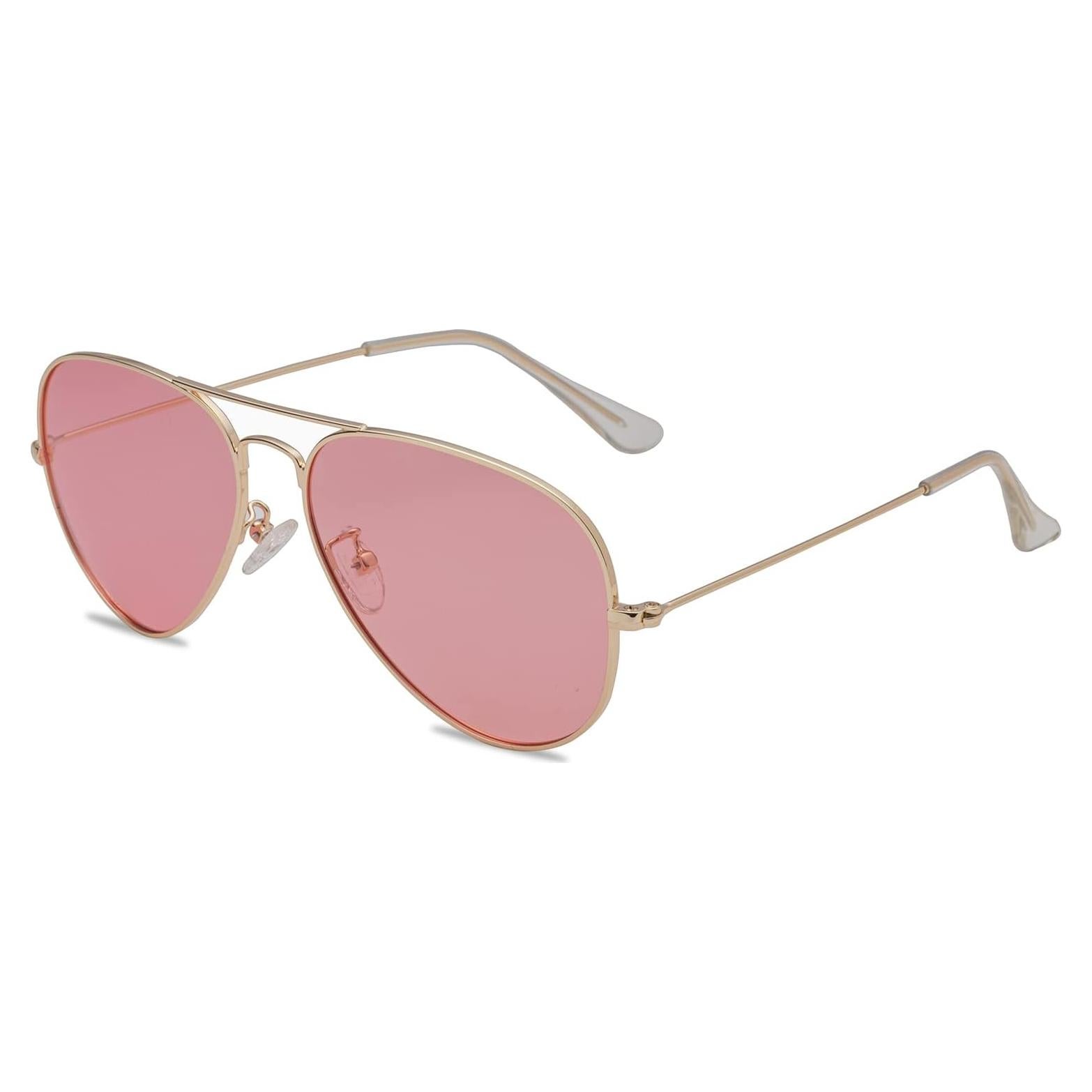 Gafas de sol polarizadas Braylenz oro/lente rosa UV 100%