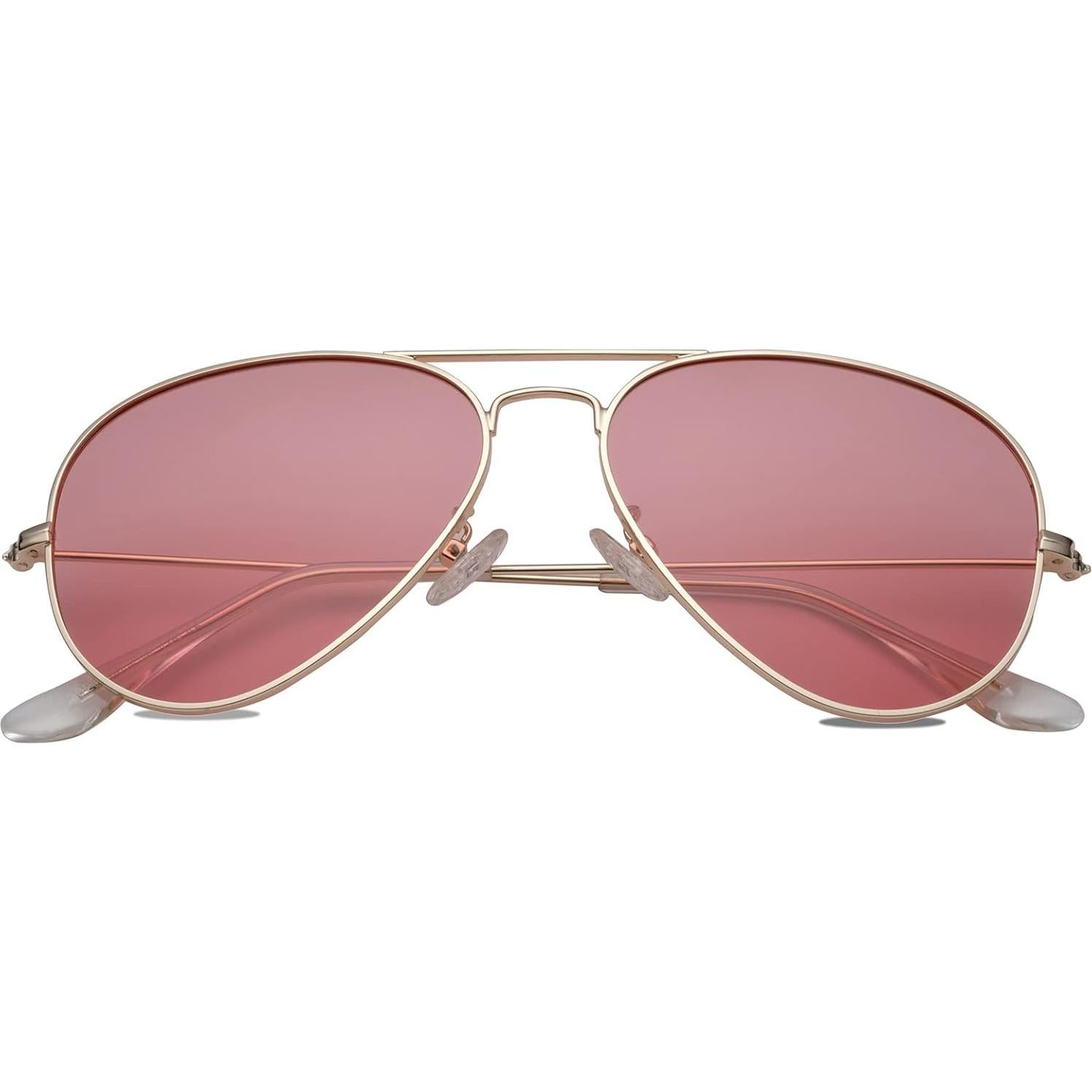 Gafas de sol polarizadas Braylenz oro/lente rosa UV 100%