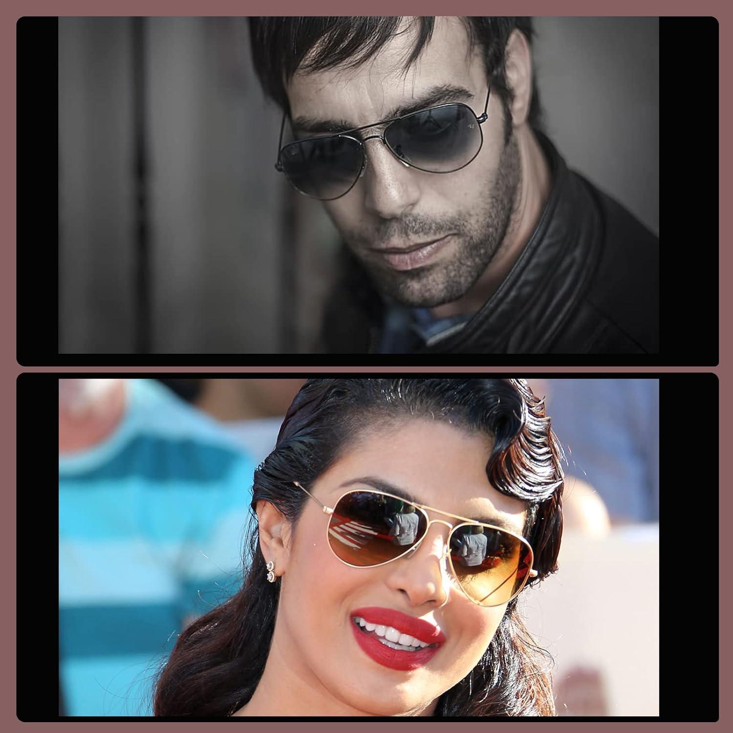 Gafas de sol polarizadas Braylenz oro/lente rosa UV 100%