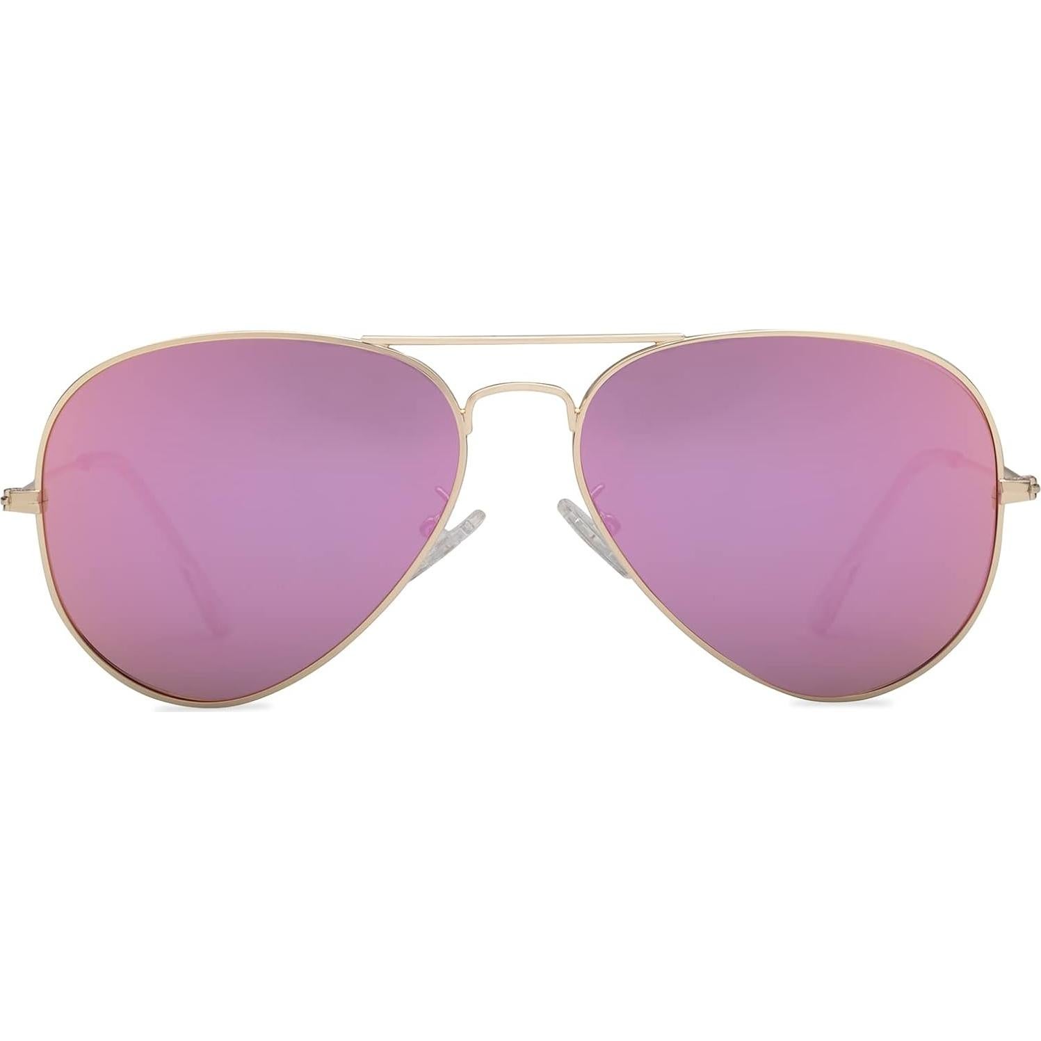 Gafas de sol aviador Braylenz polarizadas UV 100% oro púrpura