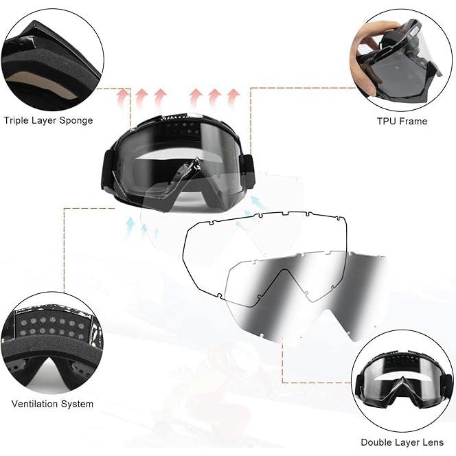 Gafas de Motocross ZukMi Unisex Adulto Off Road