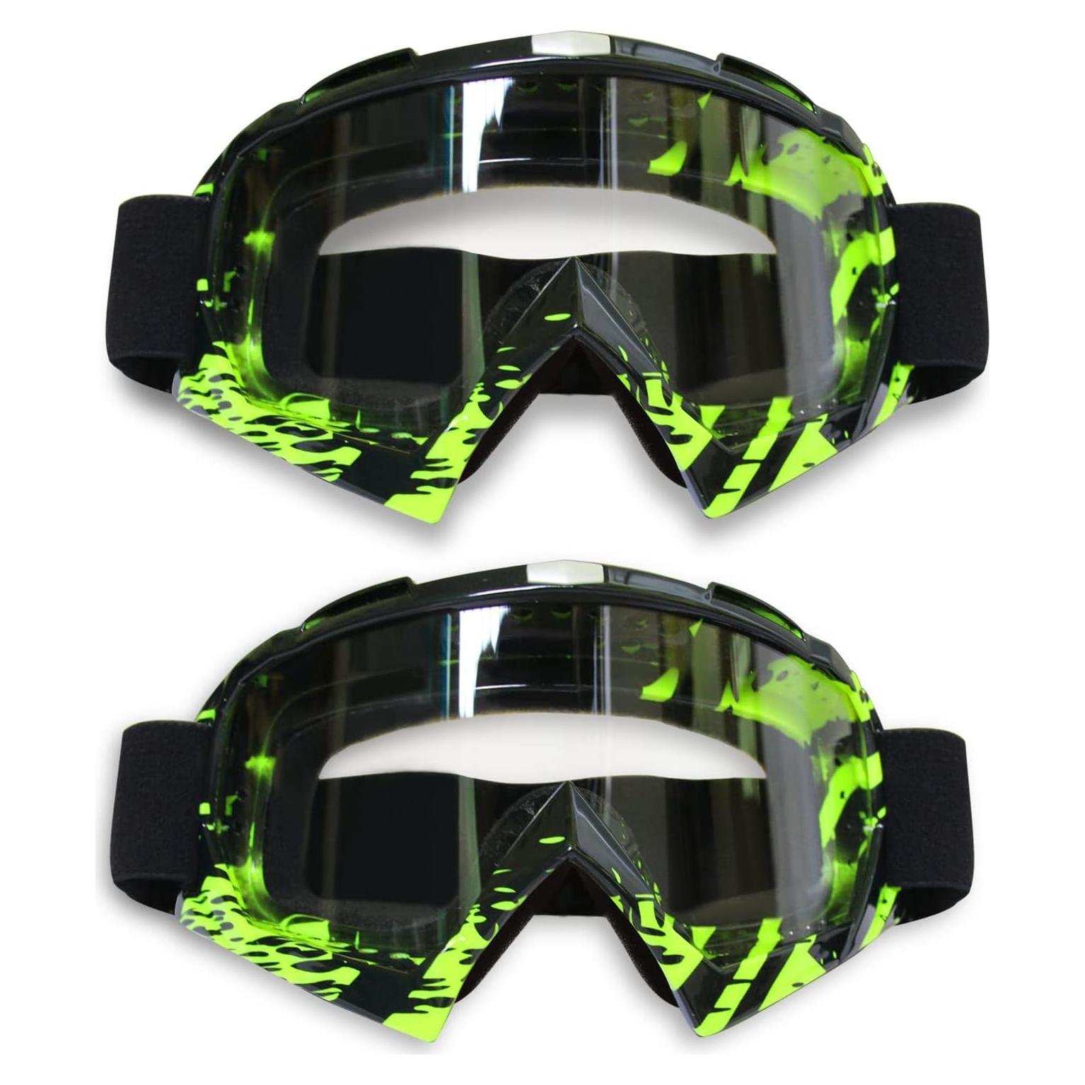 Gafas de Motocross ZukMi Unisex Verde Lente Clara