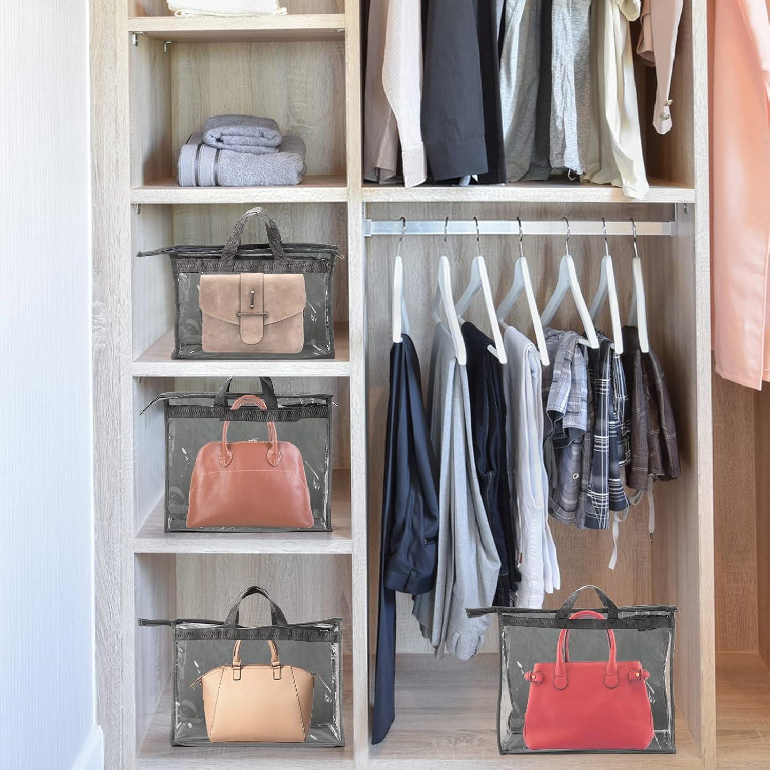 Organizador de Almacenamiento de Bolsos Peohud - 12 Paquetes Transparentes