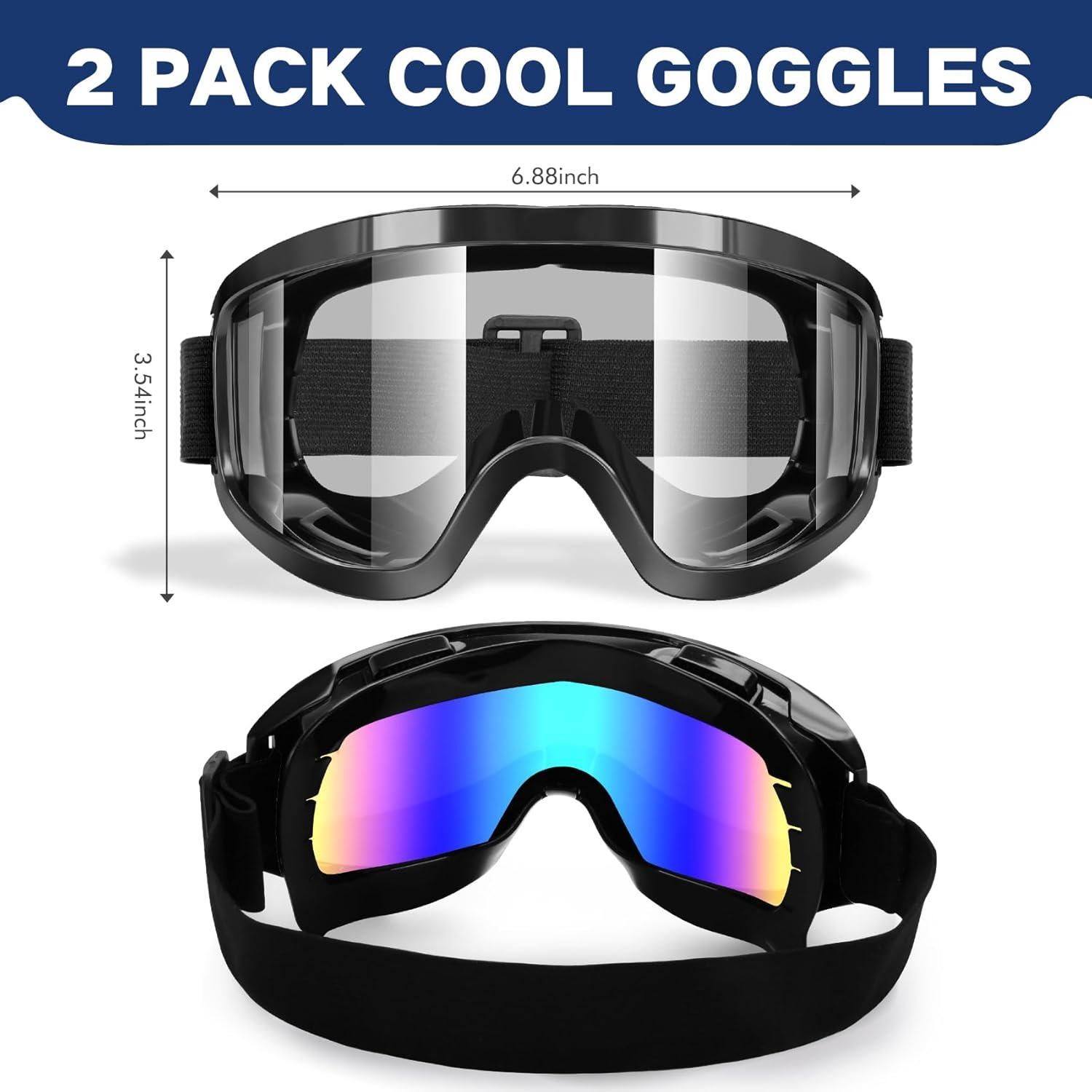 Gafas de Moto Lievermo - Paquete 2 Gafas para Esquiar