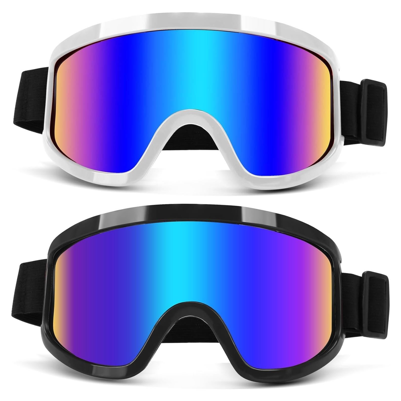 Gafas de Moto Lievermo - Paquete 2 Gafas Negras y Blancas