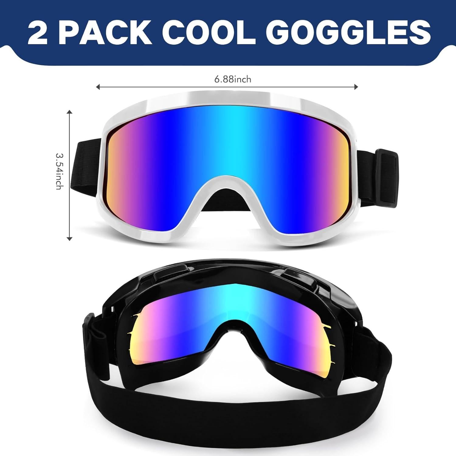 Gafas de Moto Lievermo - Paquete 2 Gafas Negras y Blancas