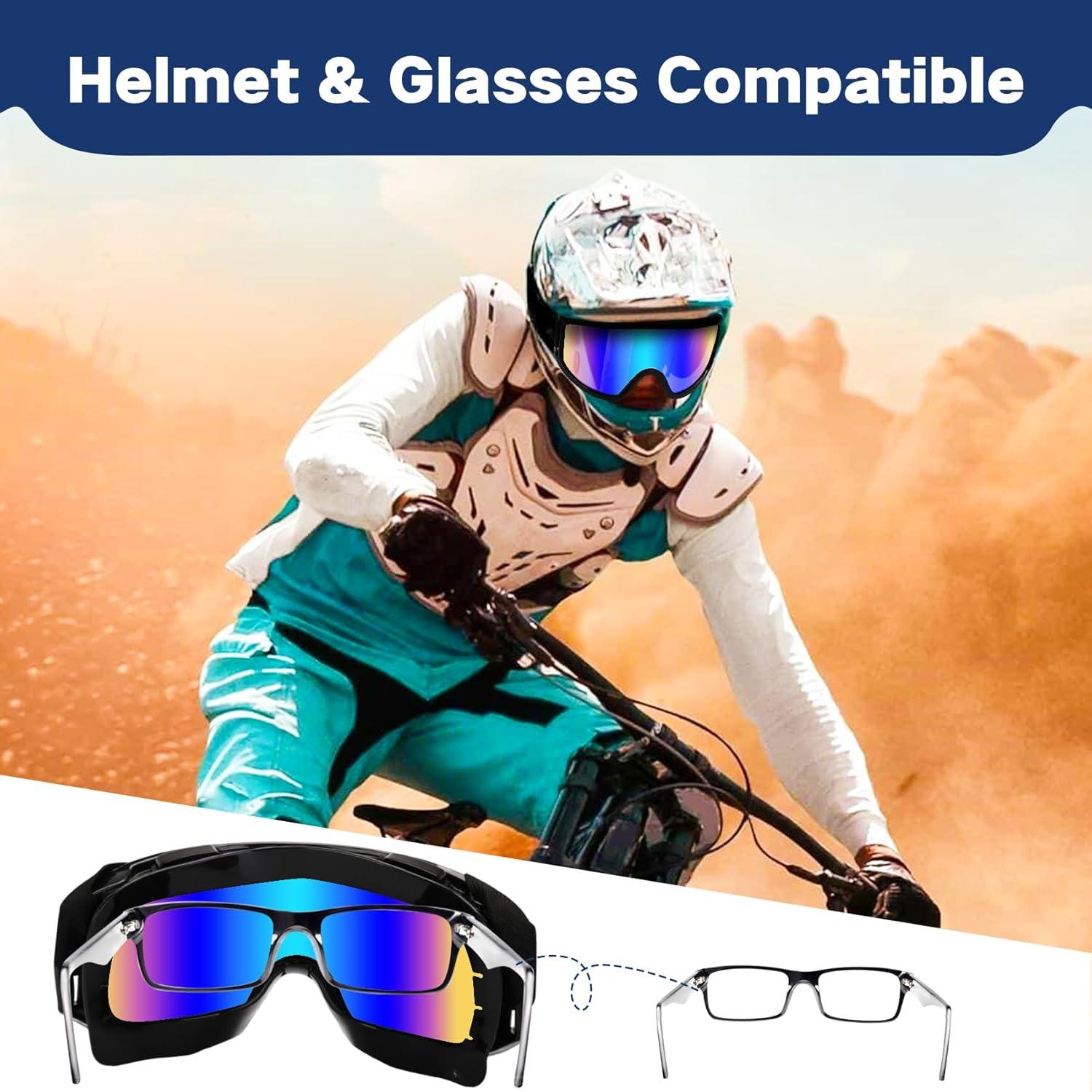 Gafas de Moto Lievermo - Paquete 2 Gafas Negras y Blancas
