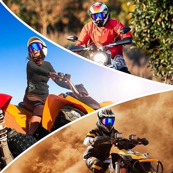 Gafas de Moto Lievermo - Paquete 2 Gafas Negras y Blancas