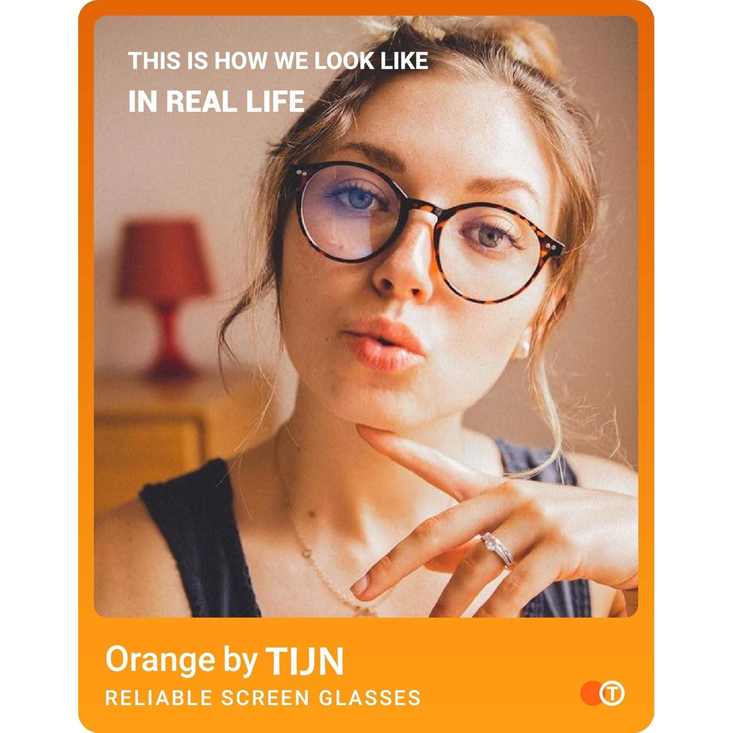 Gafas de Bloqueo de Luz Azul TIJN Vintage Redondas 48mm