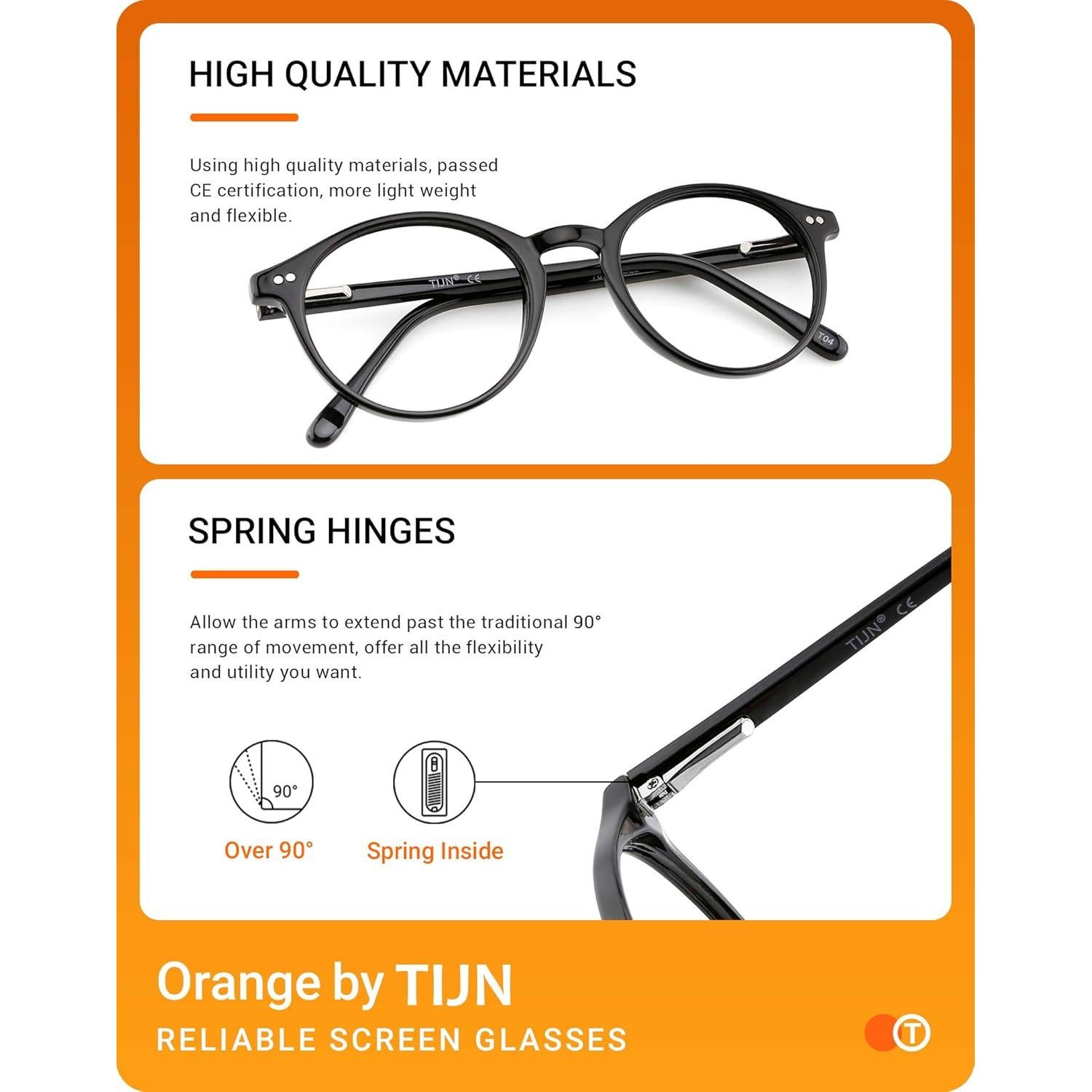 Gafas Bloqueo Luz Azul TIJN Vintage Redondas 48mm