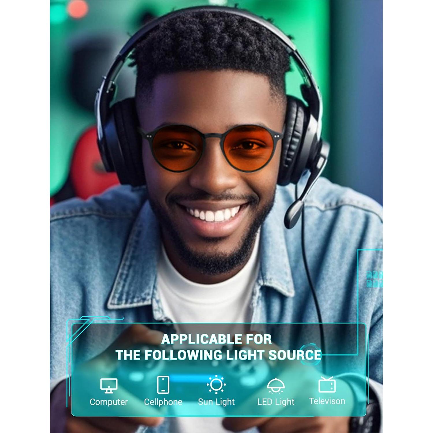 Gafas de Bloqueo de Luz Azul TIJN Vintage Marco Redondo