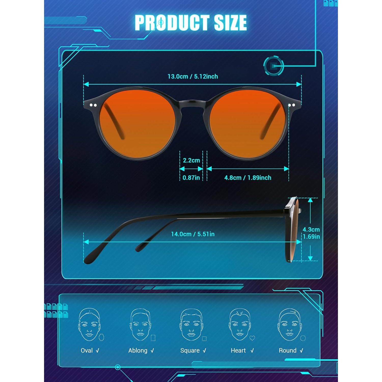 Gafas de Bloqueo de Luz Azul TIJN Vintage Marco Redondo