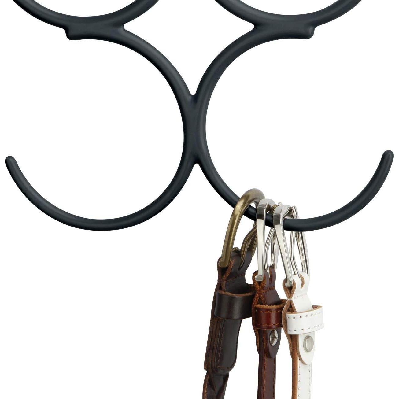 Organizador de Bufandas YiZhi, Perchero de Metal 8 Ganchos Negro