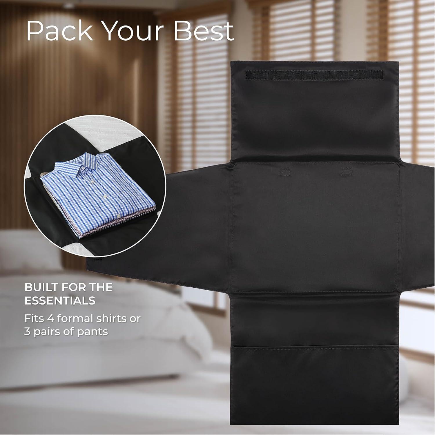 Maleta Expandible Briggs & Riley 56 cm con Carpeta de Ropa - Negro