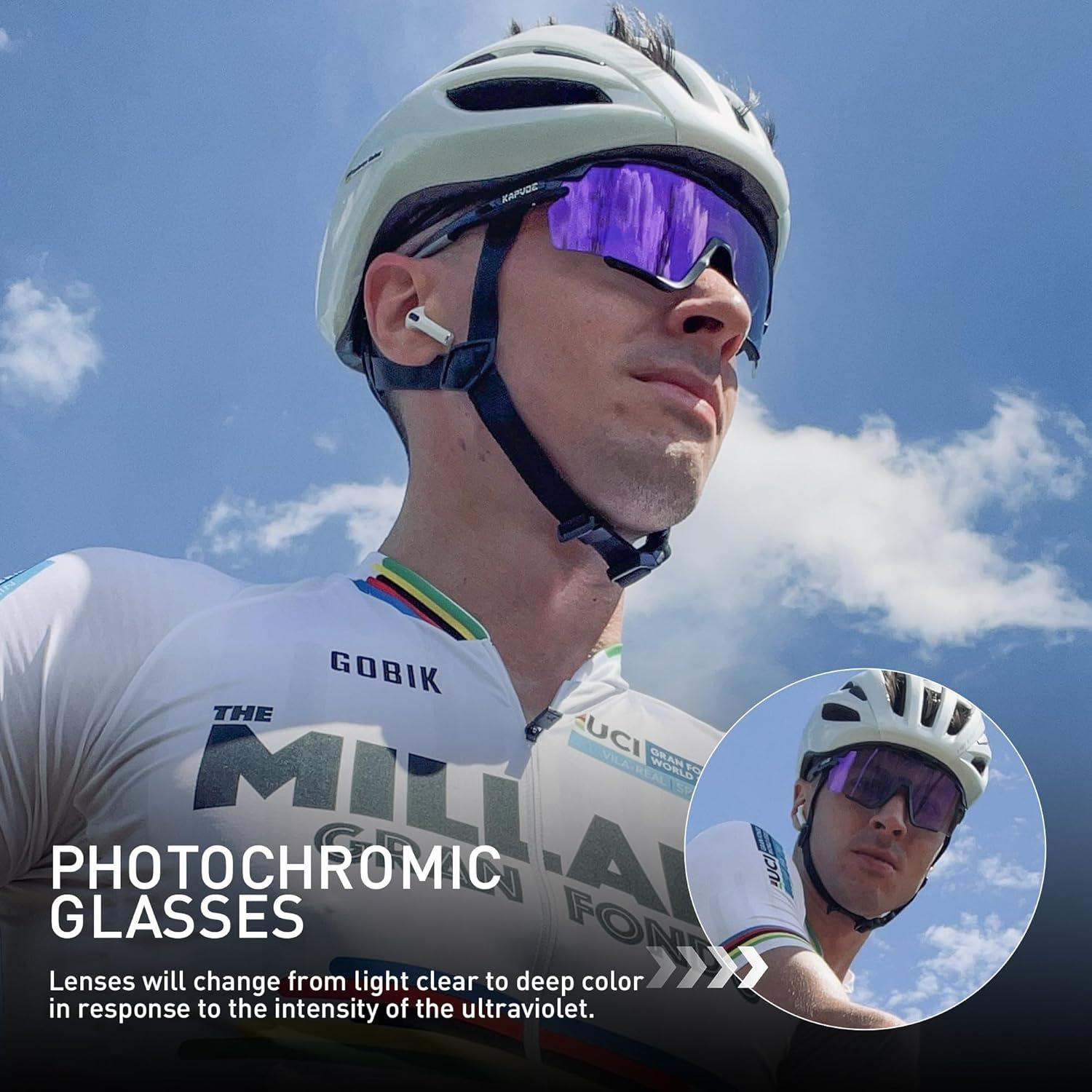 Gafas de Ciclismo Fotochromic KAPVOE UV400 para MTB