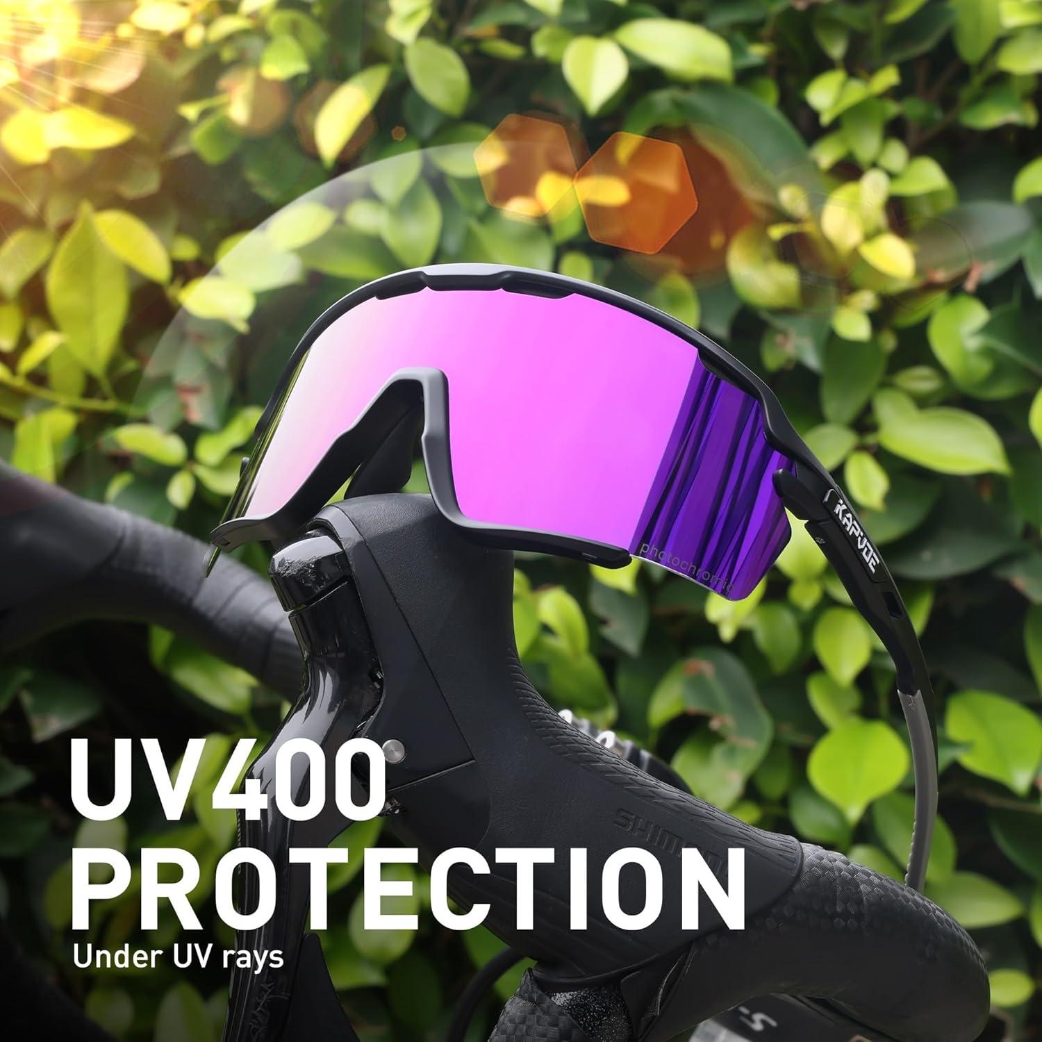 Gafas de Ciclismo Fotochromic KAPVOE UV400 para MTB