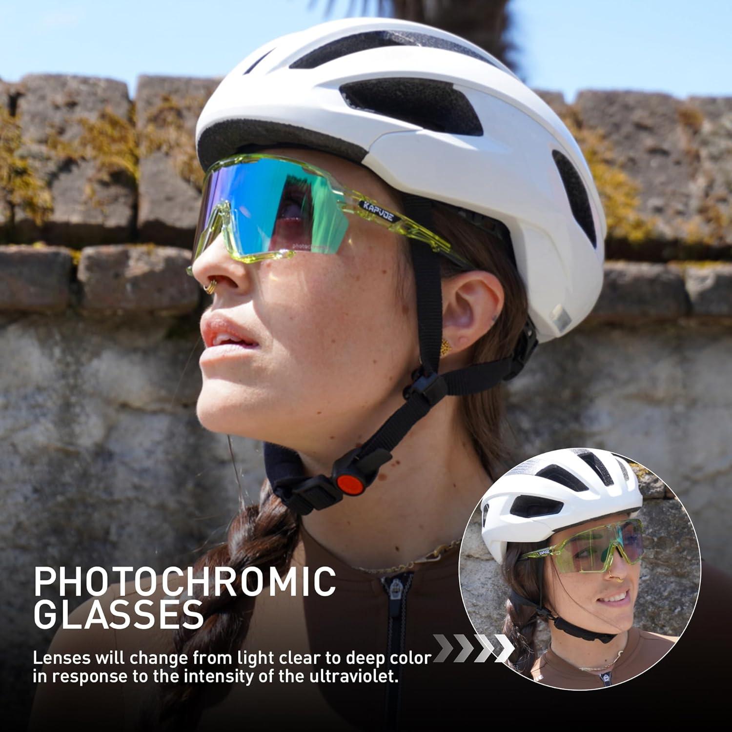 Gafas de Ciclismo KAPVOE Fotoquímicas UV400 para MTB