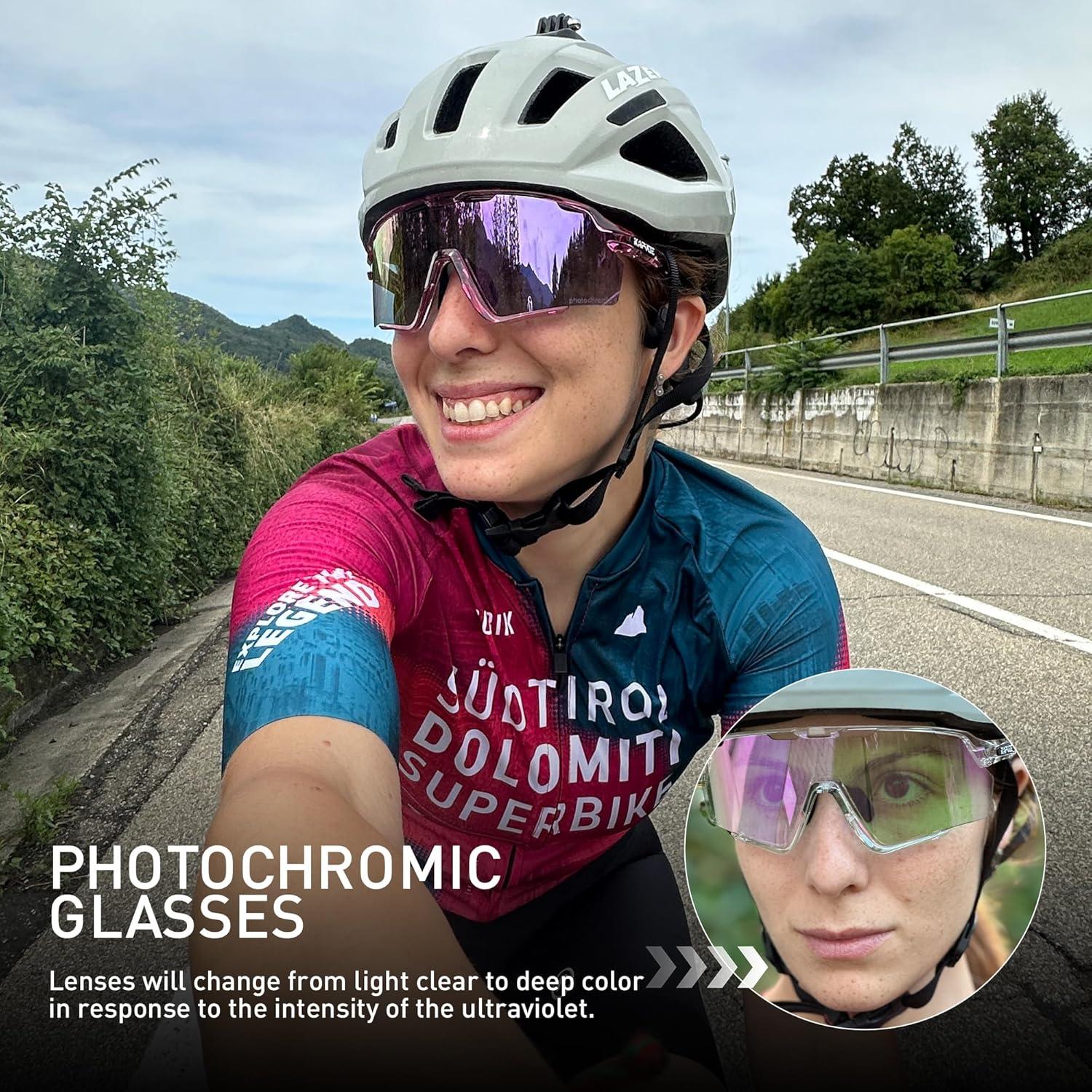 Gafas de Ciclismo KAPVOE Fotochromic UV400 para MTB